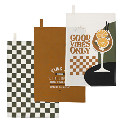 Set de 3 paños de cocina "Helu"