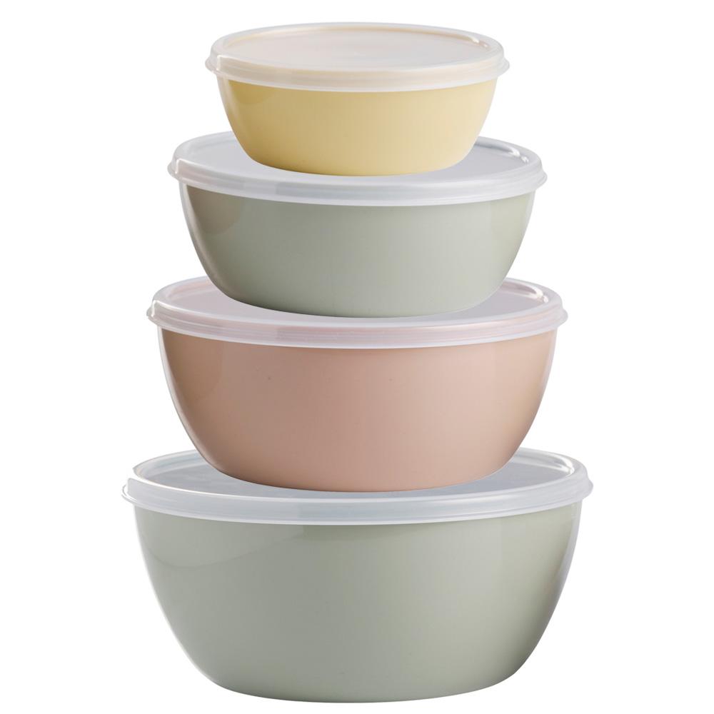 Day Juego De 4 Bols Con Tapa - Varios Colores y Tamaños 200ml, 400ml, 600ml, 900ml