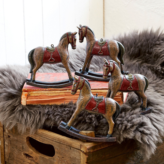 Set de 4 caballos decorativos Cory