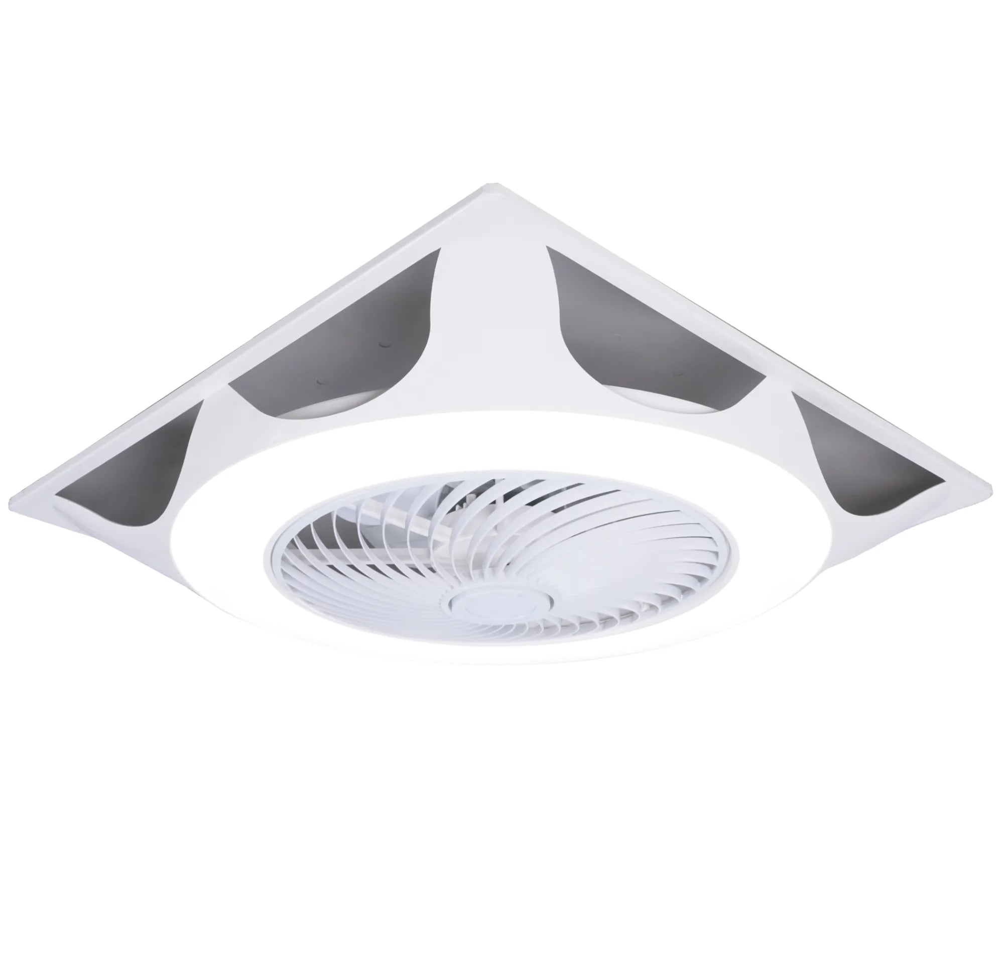 Sulion Ventilador plafón UFO blanco empotrable con luz 2189888