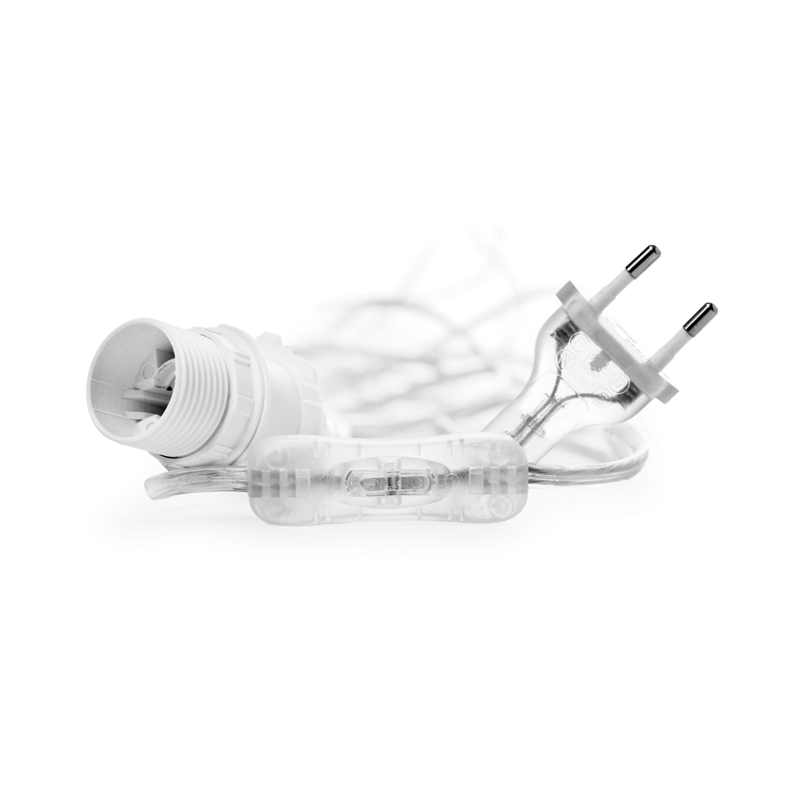 Cable con interruptor Watt & Veke transparente 5 m