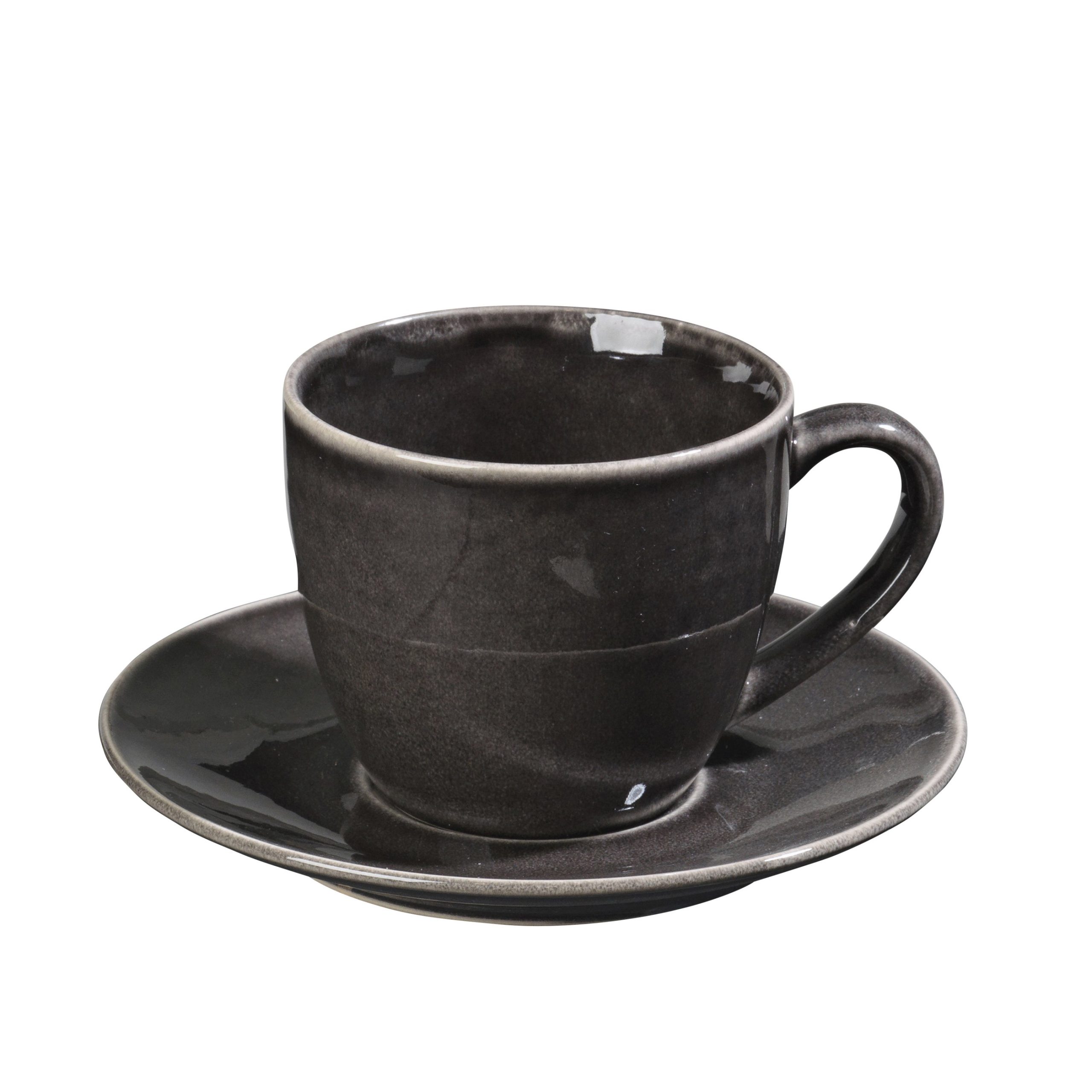Taza con plato Nordic Coal 8,8 cm