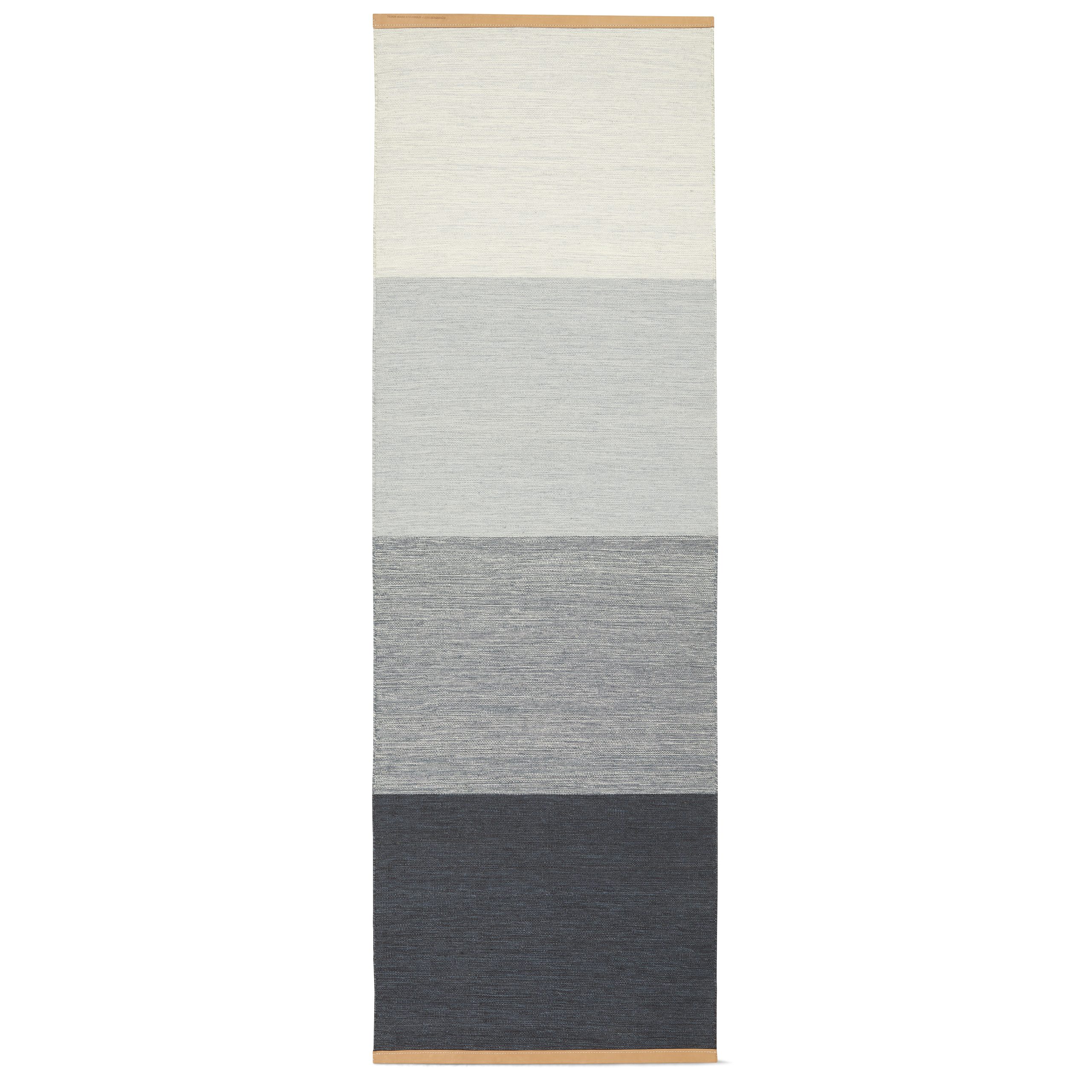 Alfombra Fields, 80x250 cm Gris-azul