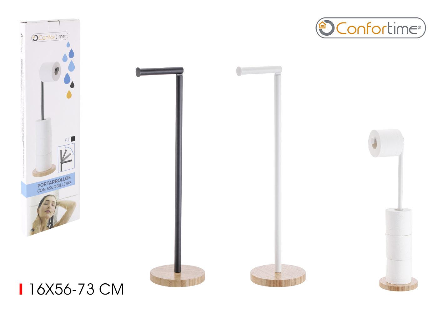 Confortime Portarrollos de Papel WC Inoxidable - 16 x 56-73 cm (6 Unidades)