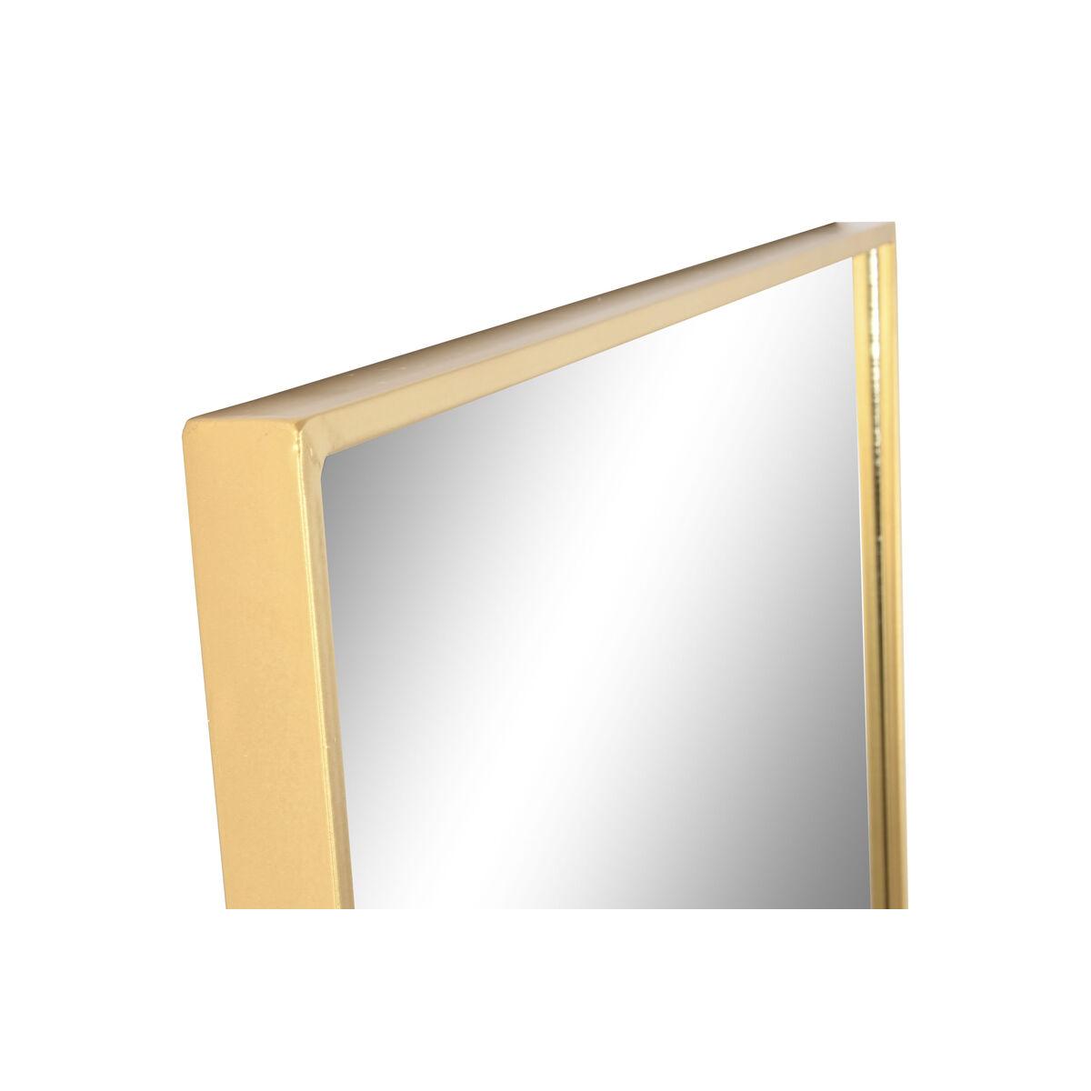 DKD Home Decor Espejo de Pared Glamour Rectangular Dorado 200 cm Alto x 70 cm Ancho. Material Hierro y Cristal, 3.5 cm de Fondo.