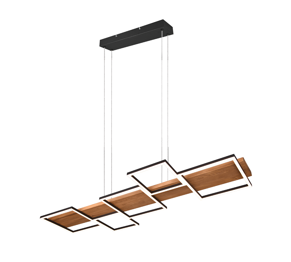 Trio Harper Lámpara colgante LED negro 322910532