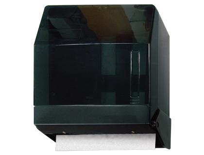 Q-connect Dispensador Higiénico de Toallitas de Papel, Plegado M y C, Negro, con Cerradura y 2 Llaves, 36x28x13 cm