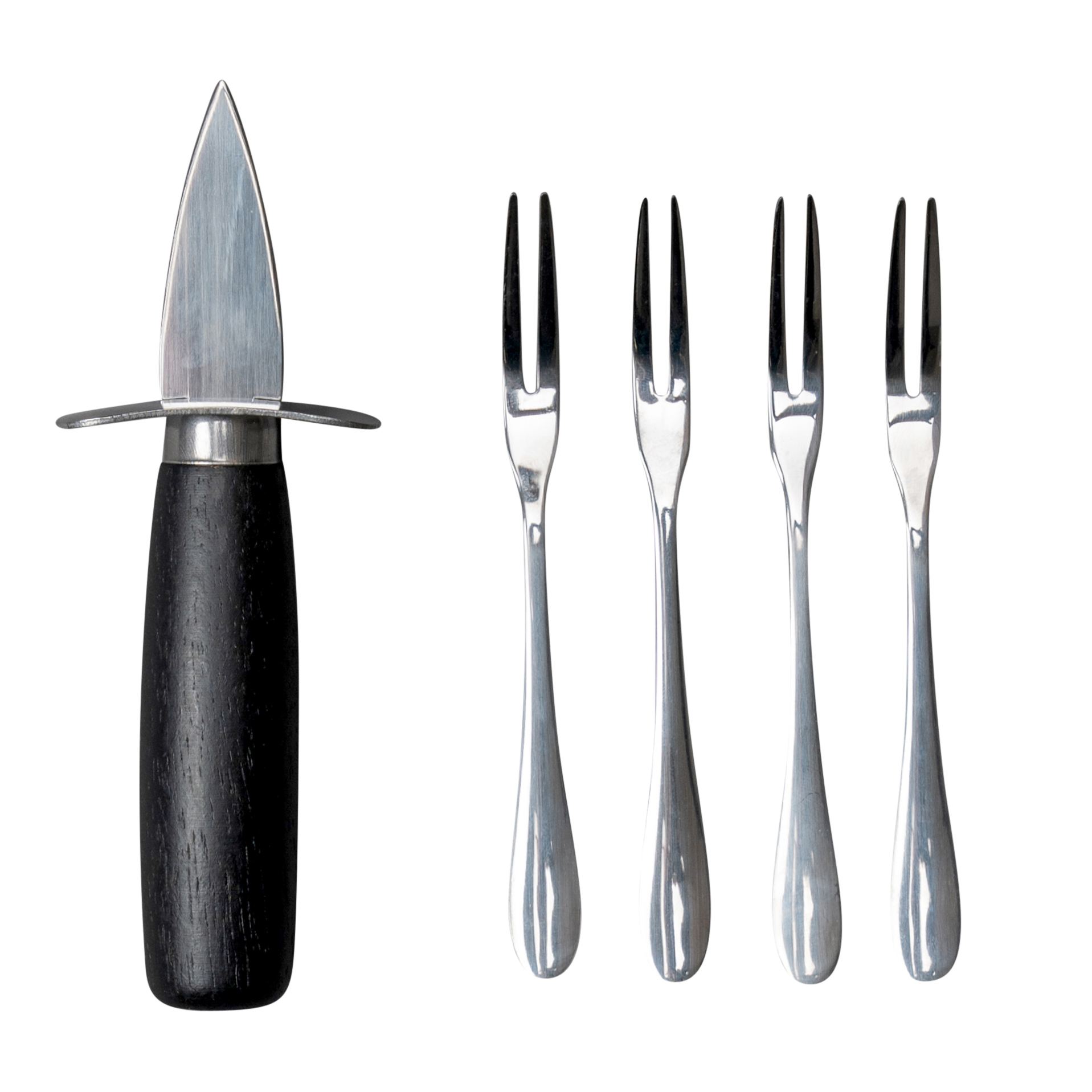 Set cubiertos para ostras Ostrica negro-plata