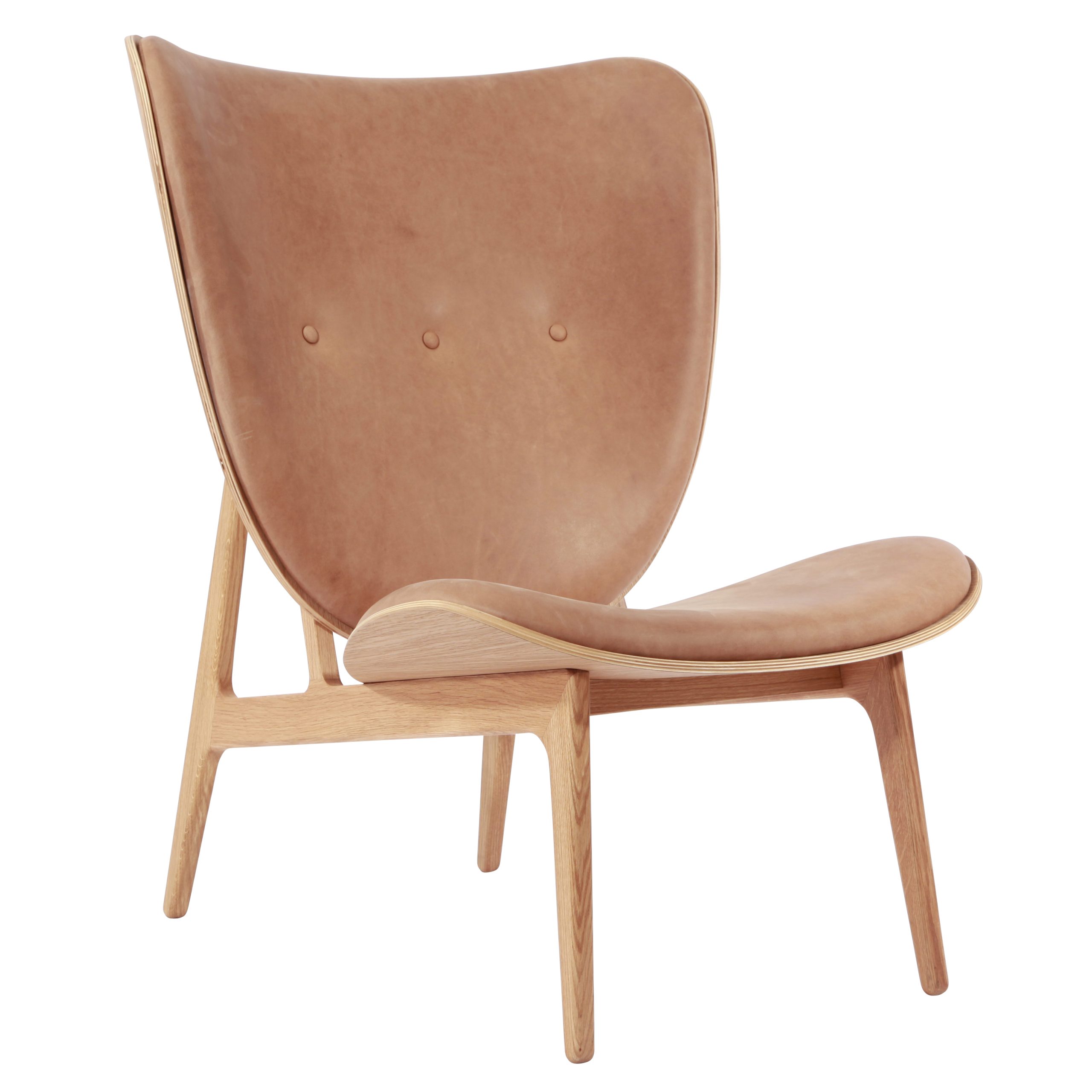 Sillón Elephant lounge leather roble Dunes camel