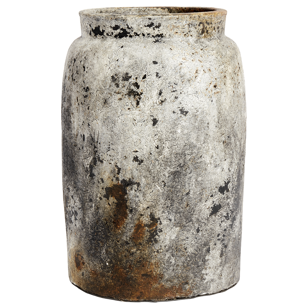 Maceta Echo Ø26 cm h40 cm óxido-gris