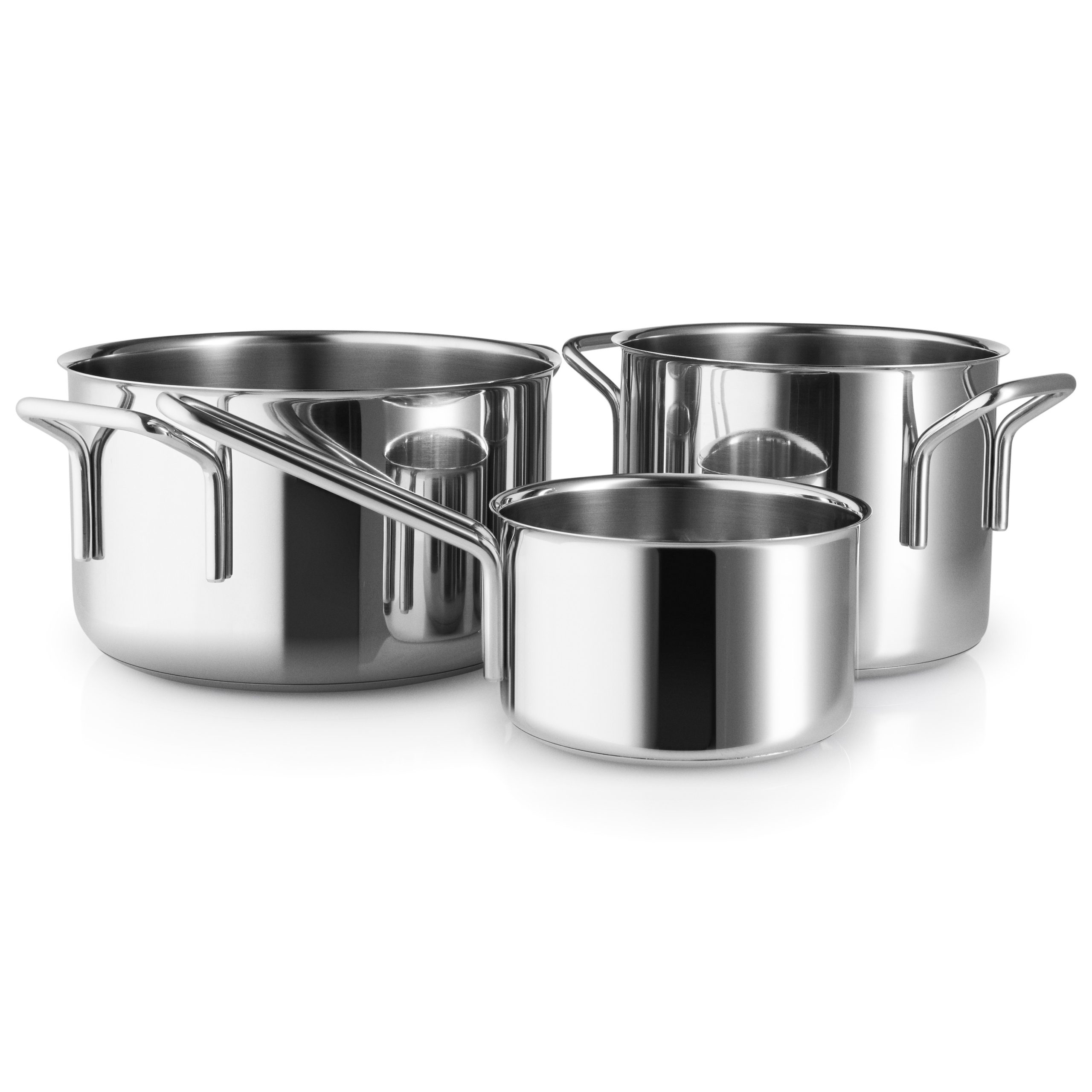 Batería de cocina Eva Trio 3 piezas acero inoxidable