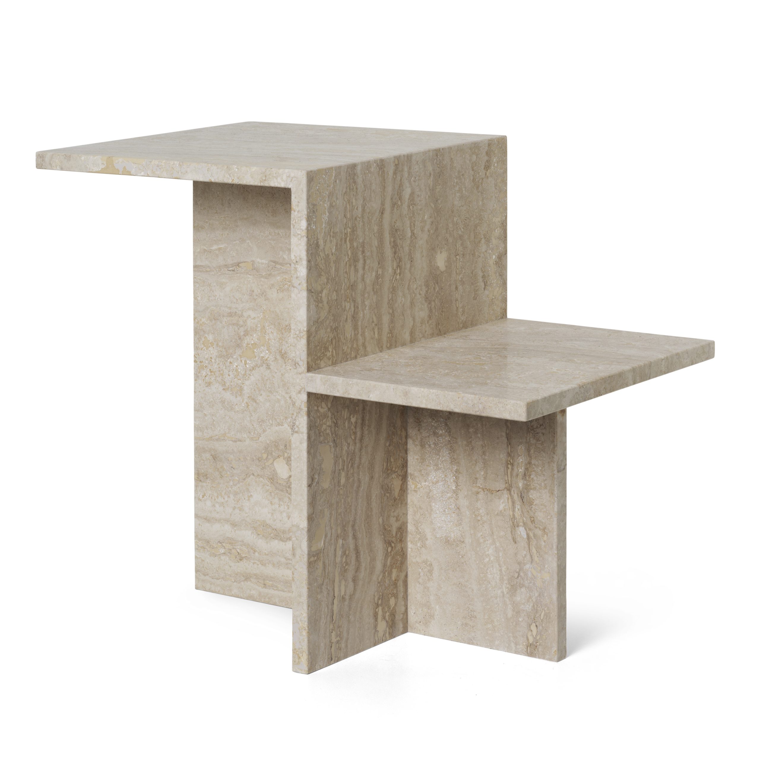 Mesa auxiliar Distinct 59,5x35x50 cm Travertine