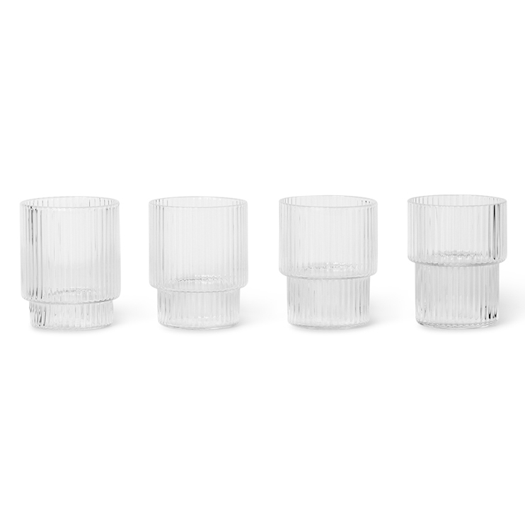 4 Vasos Ripple small 6 cl Transparente