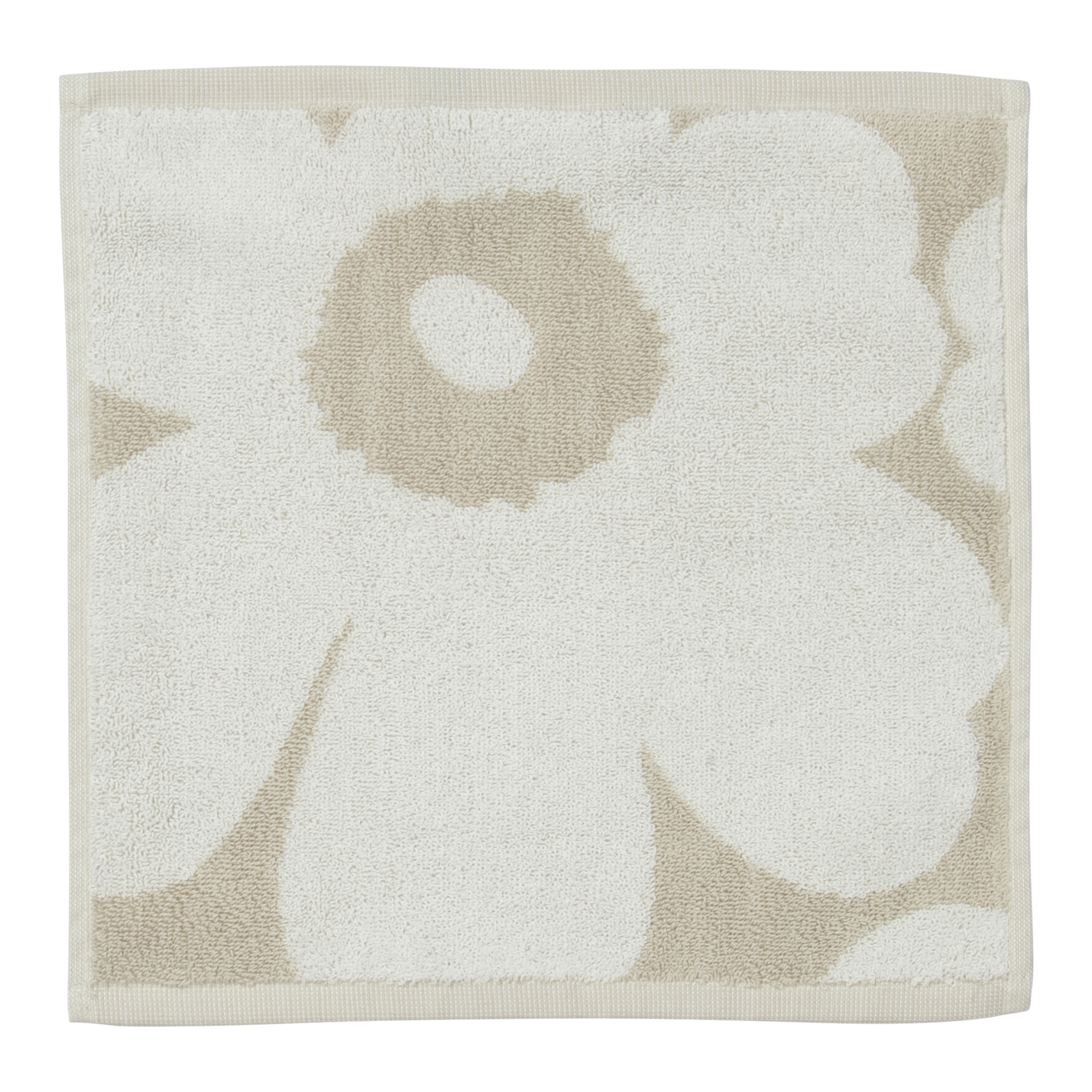 Toalla Unikko beige-blanco 30x30 cm