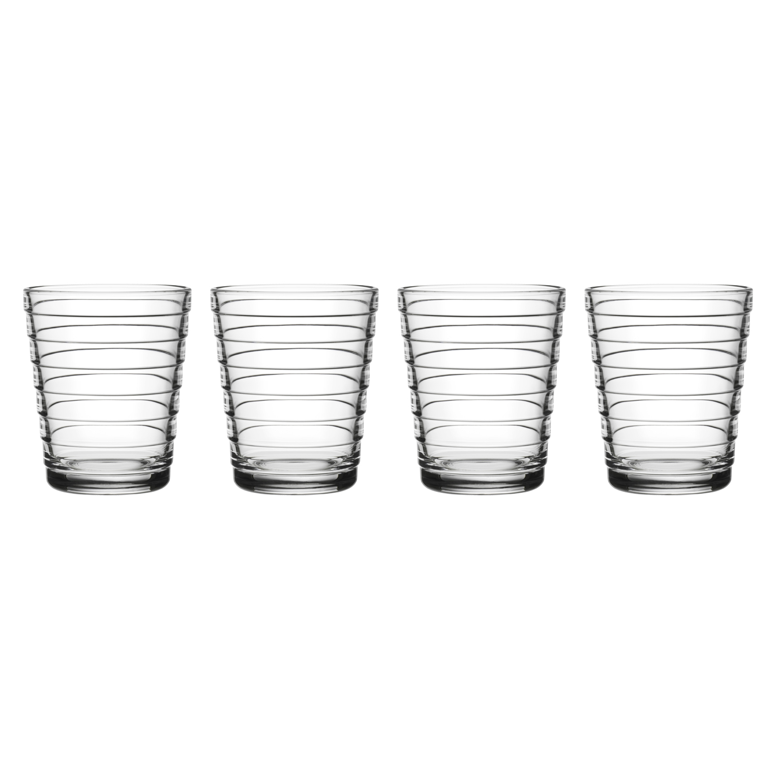4 Vasos de agua Aino Aalto 22 cl transparente