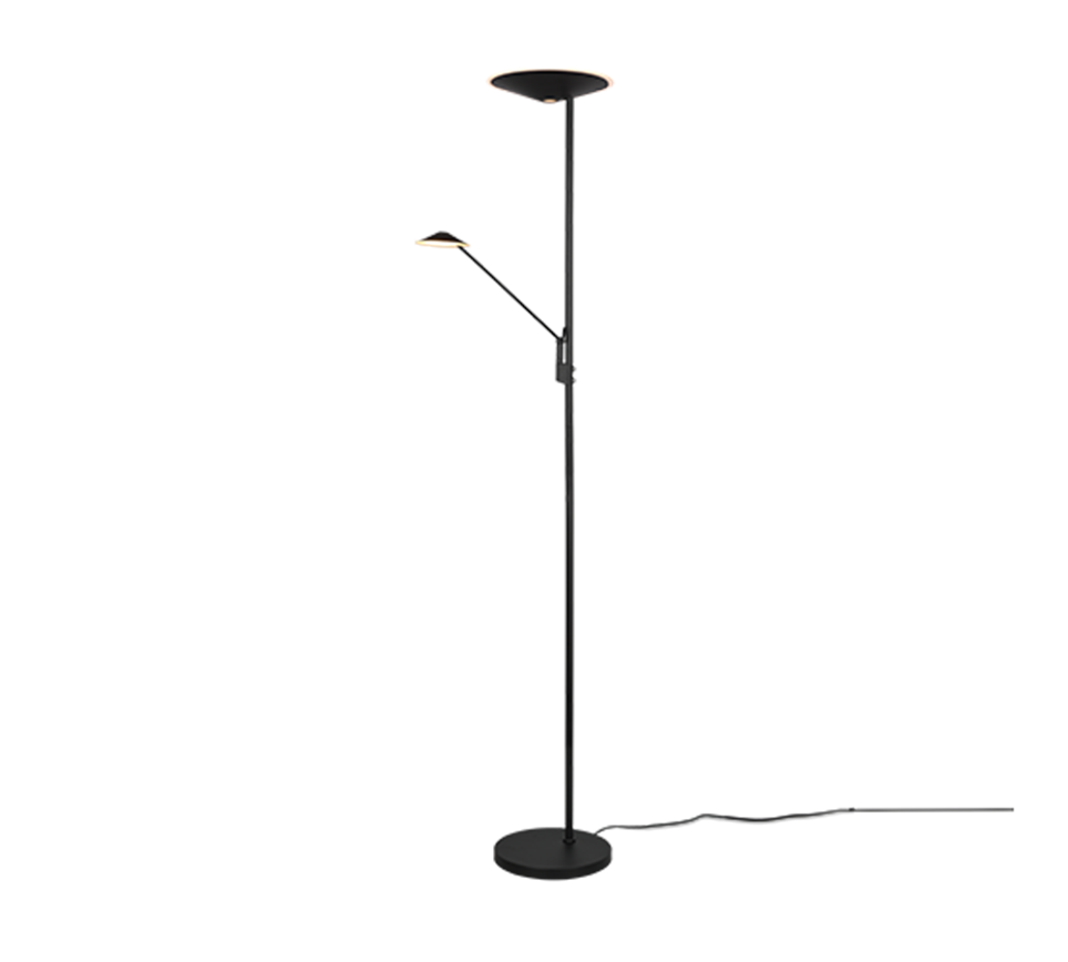 Trio Brantford Lámpara de pie LED negro 425610232