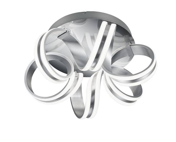 Trio Carrera Plafón LED de metal aluminio pulido 625010105