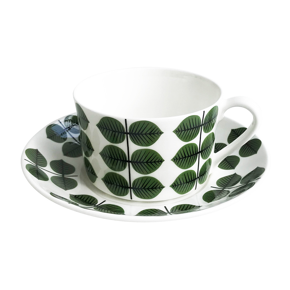 Taza de té con platillo Berså 35 cl Verde