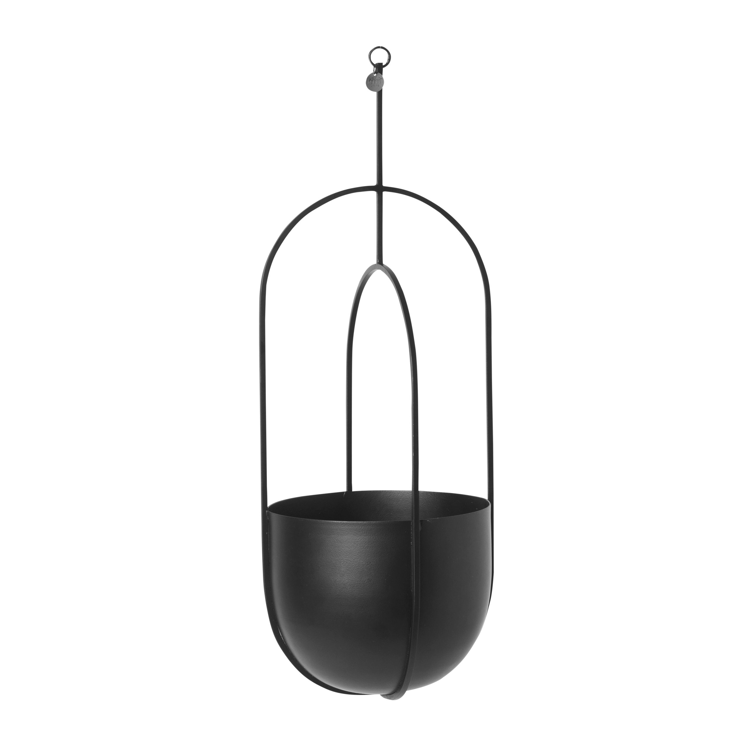 Maceta colgante Hanging deco pot Ø18.5 cm negro