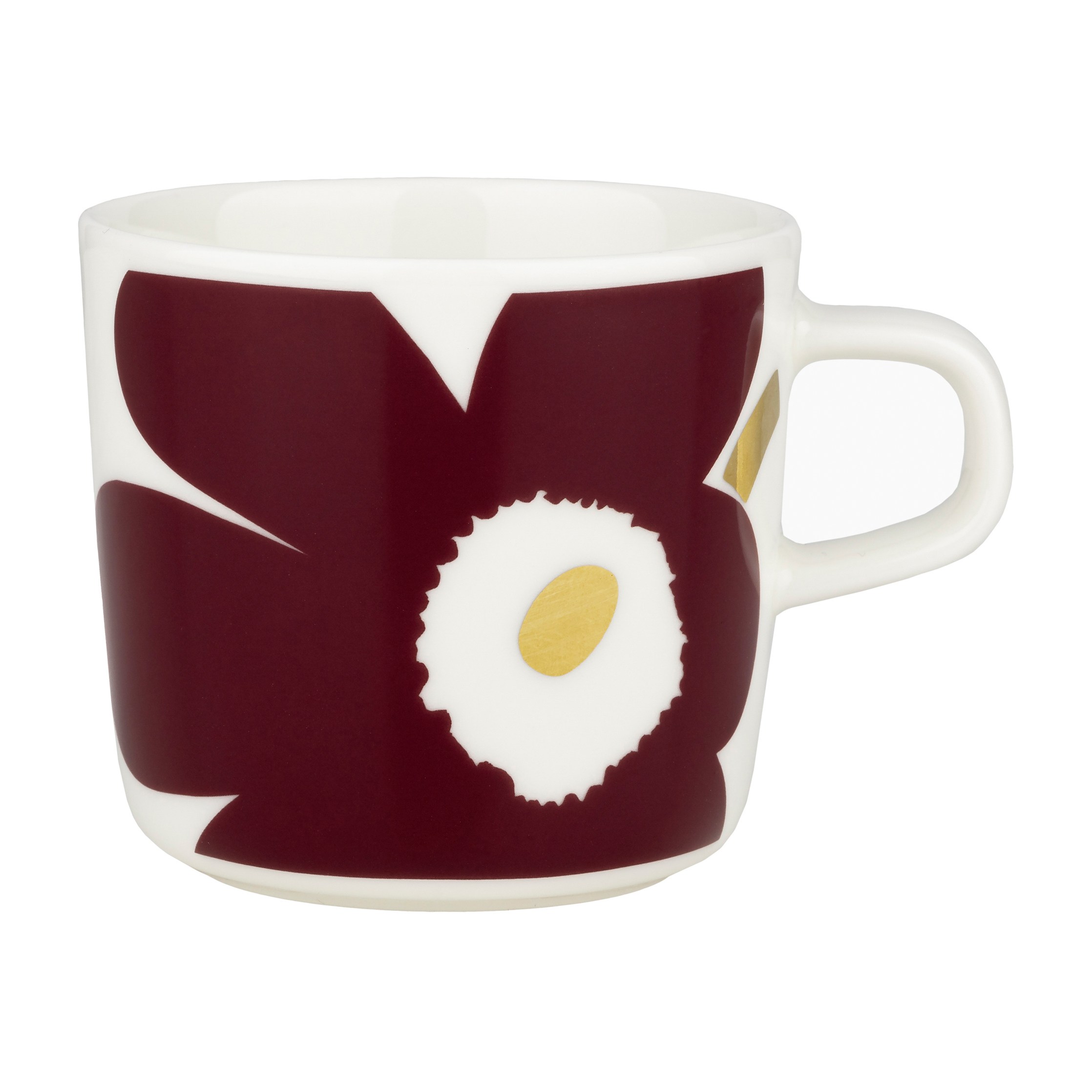 Taza de café Juhla Unikko 20 cl blanco-rojo vino-oro