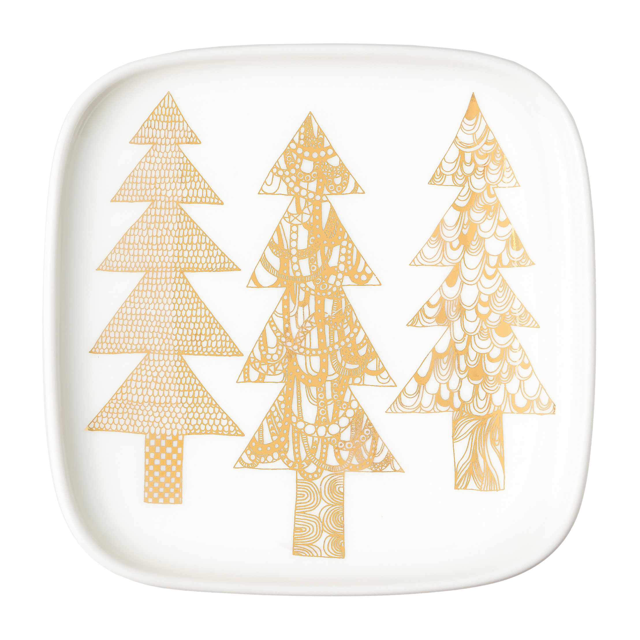 Plato Kuusikossa 10x10 cm blanco-oro