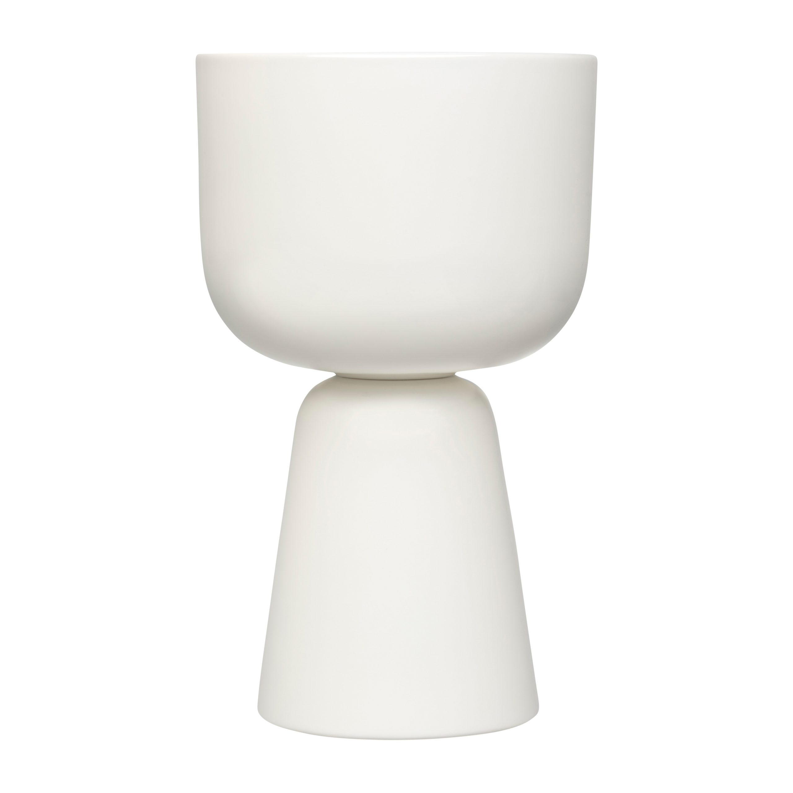 Maceta Nappula h32 cm Ø19 cm blanco