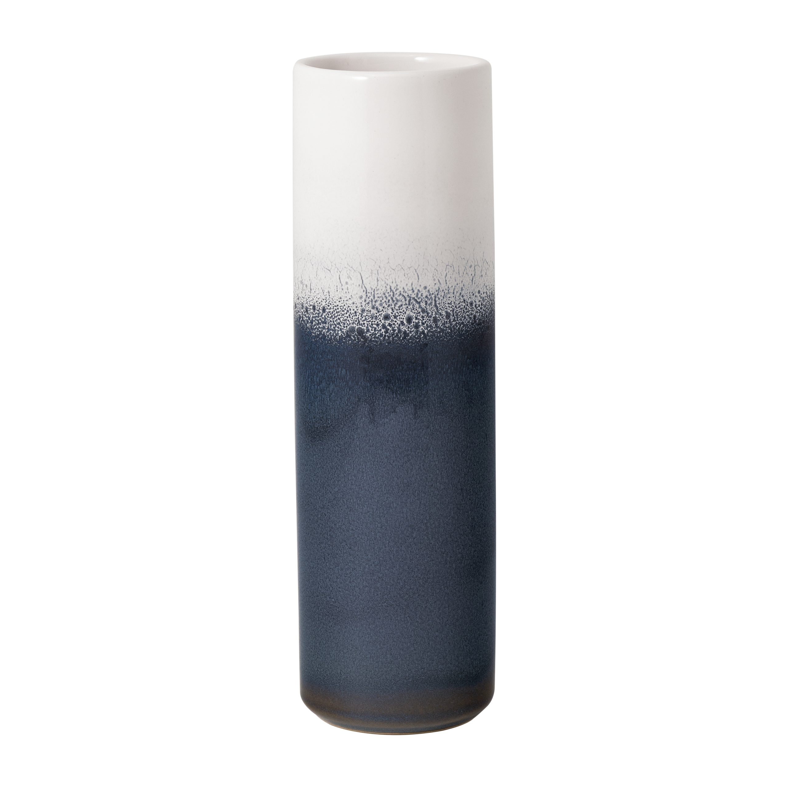 Jarrón Lave Home cylinder 25 cm azul-blanco