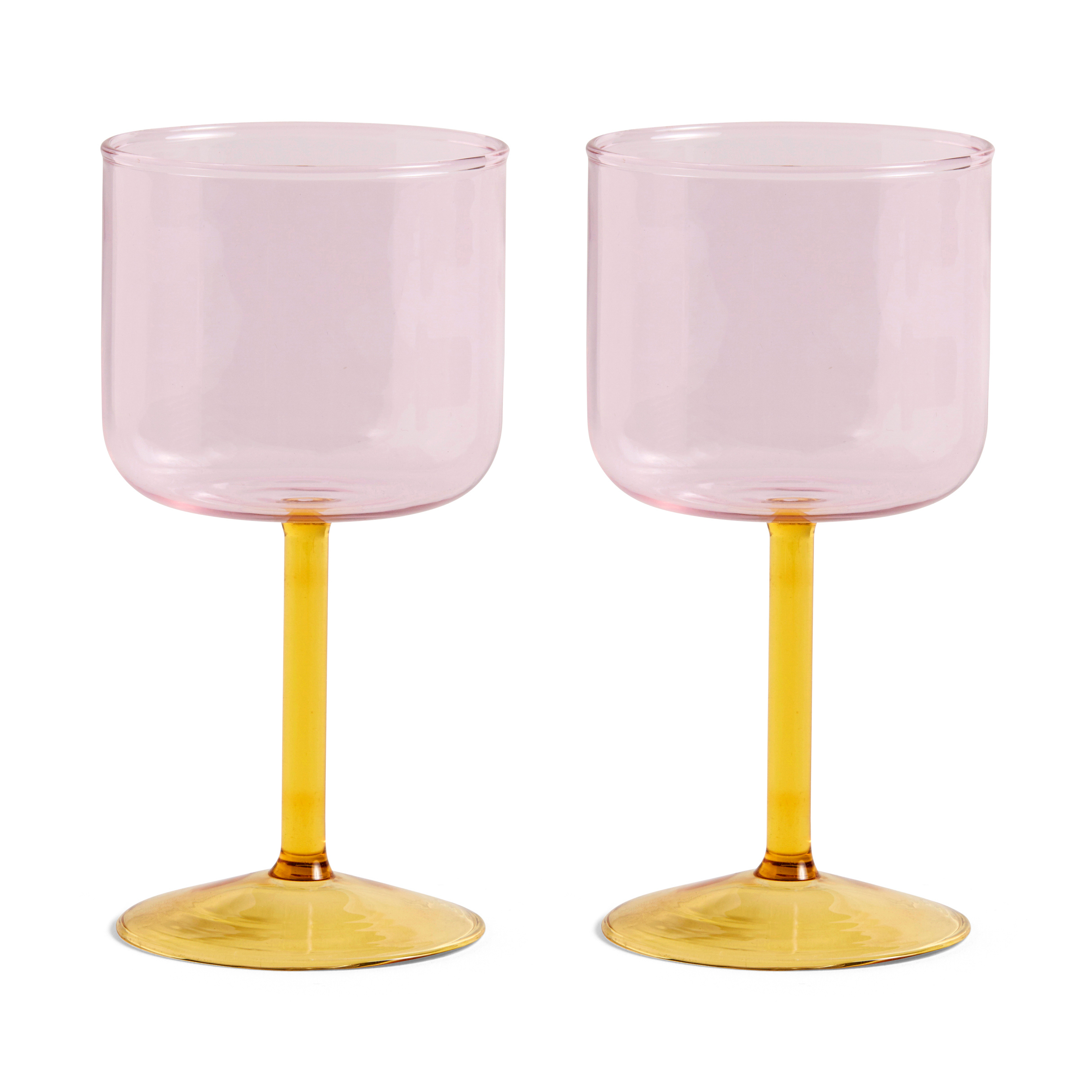 2 Copas de vino Tint 25 cl Rosa-amarillo