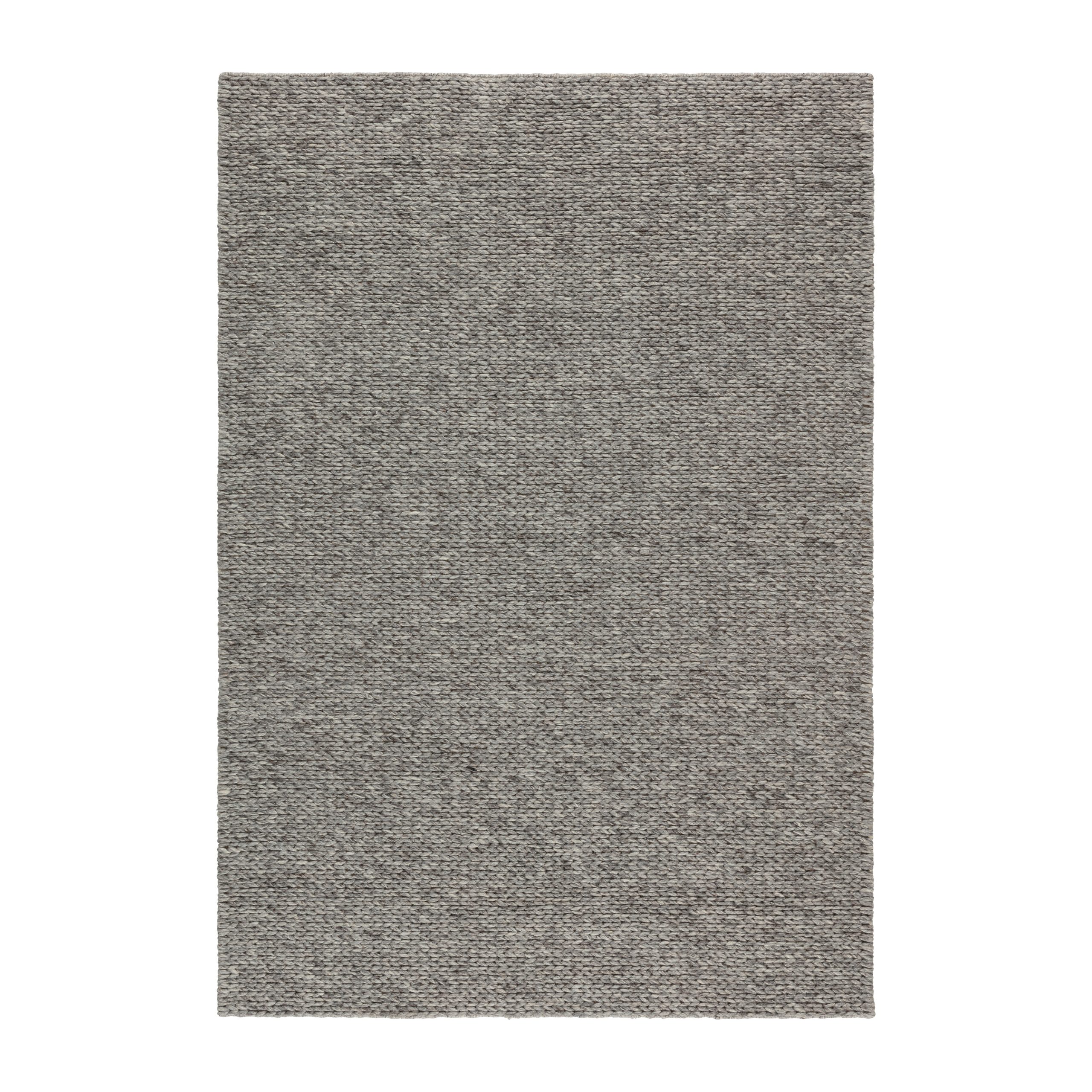 Alfombra de lana Braided gris natural 200x300 cm
