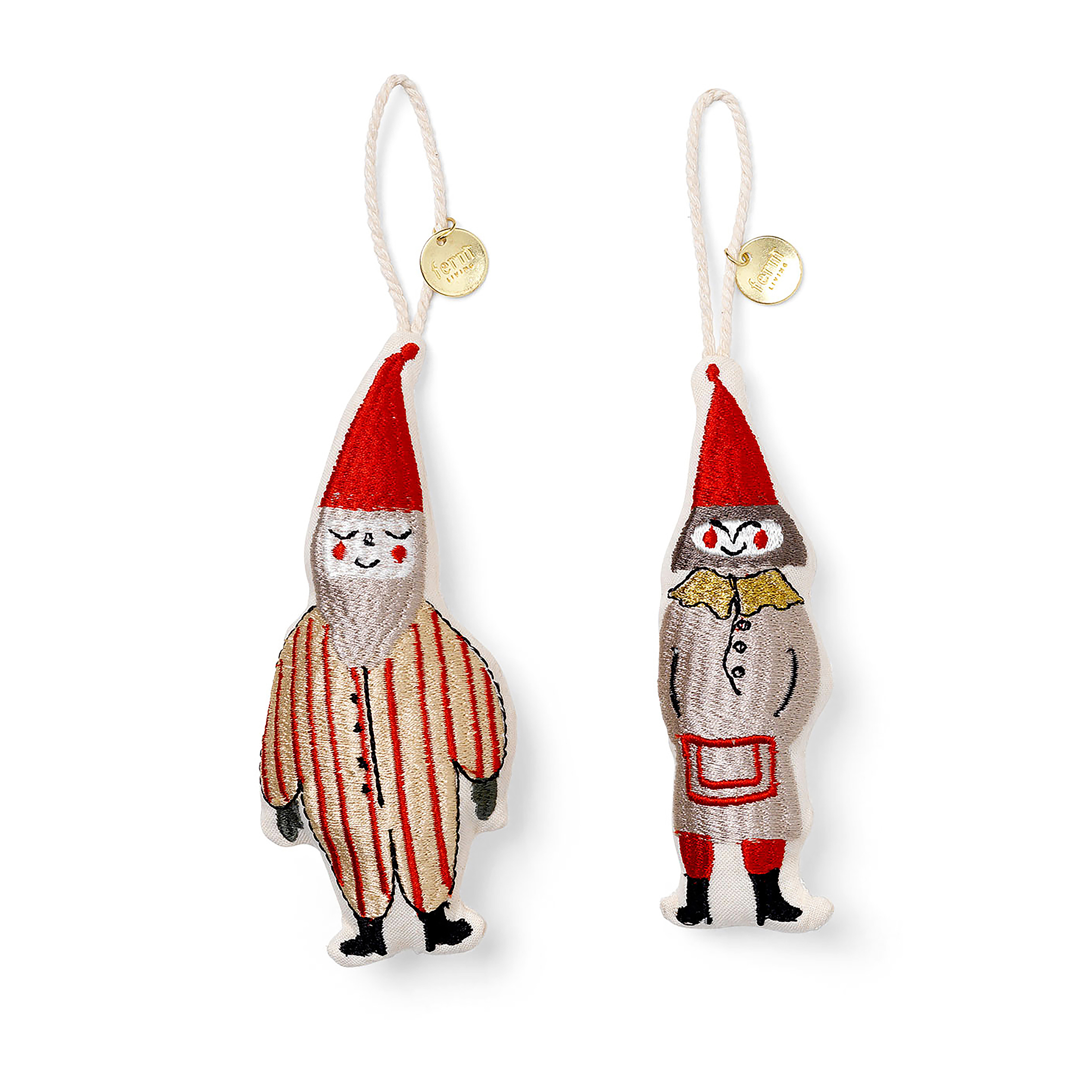 2 Colgantes de navidad Elf pair 13,5 cm Striped