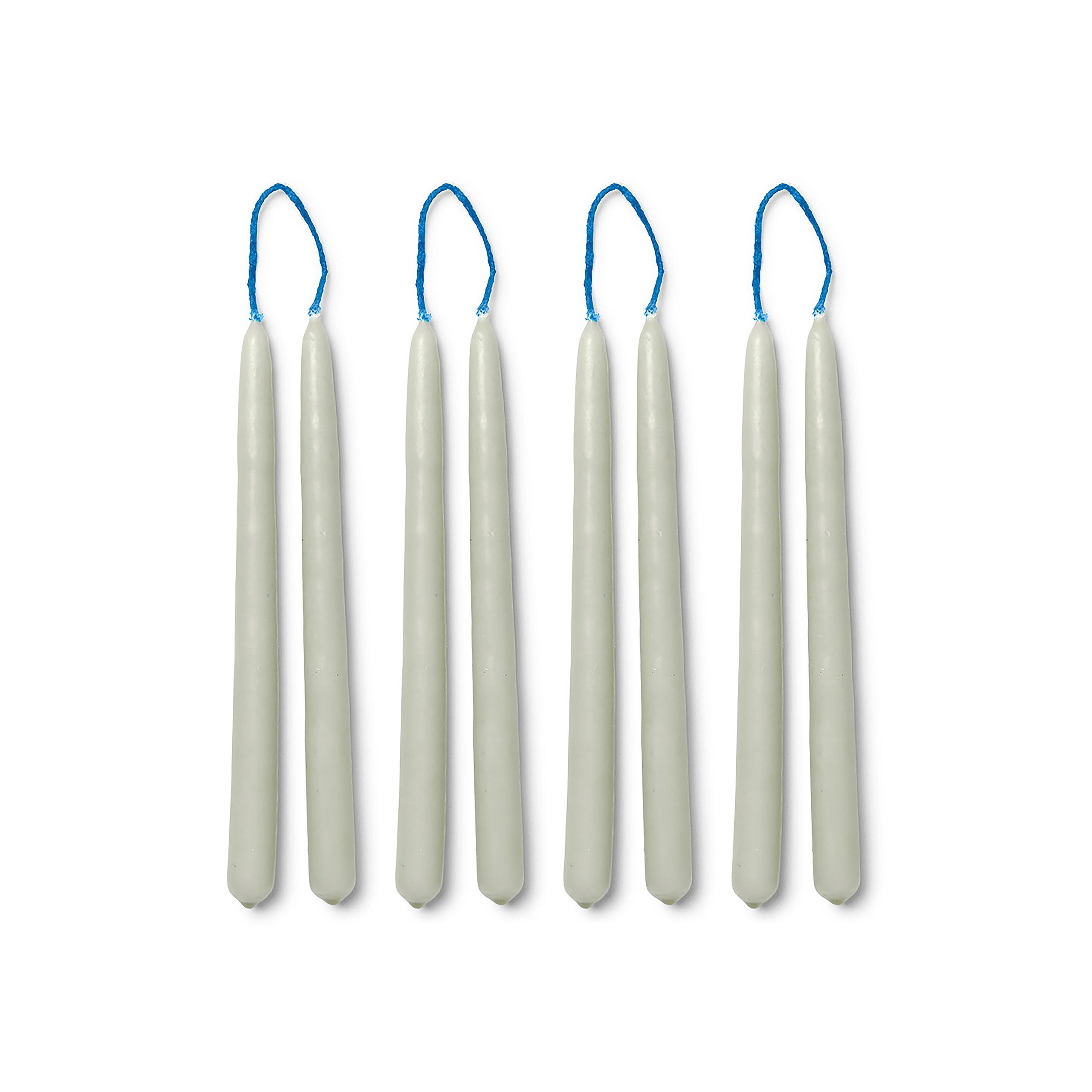 8 Velas hechas a mano Dipped candles 15 cm Sage