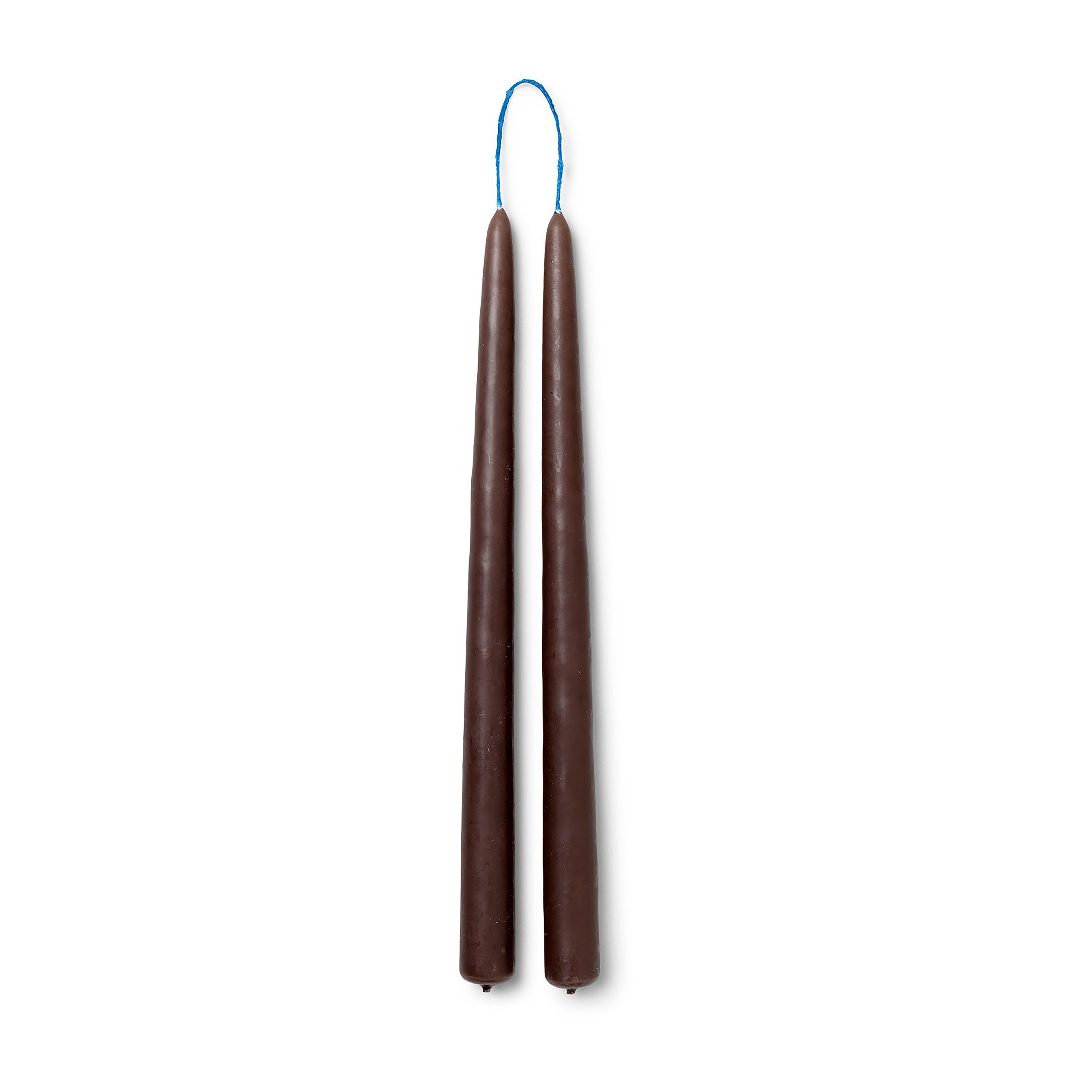 2 Velas hechas a mano dipped candles 30 cm Brown