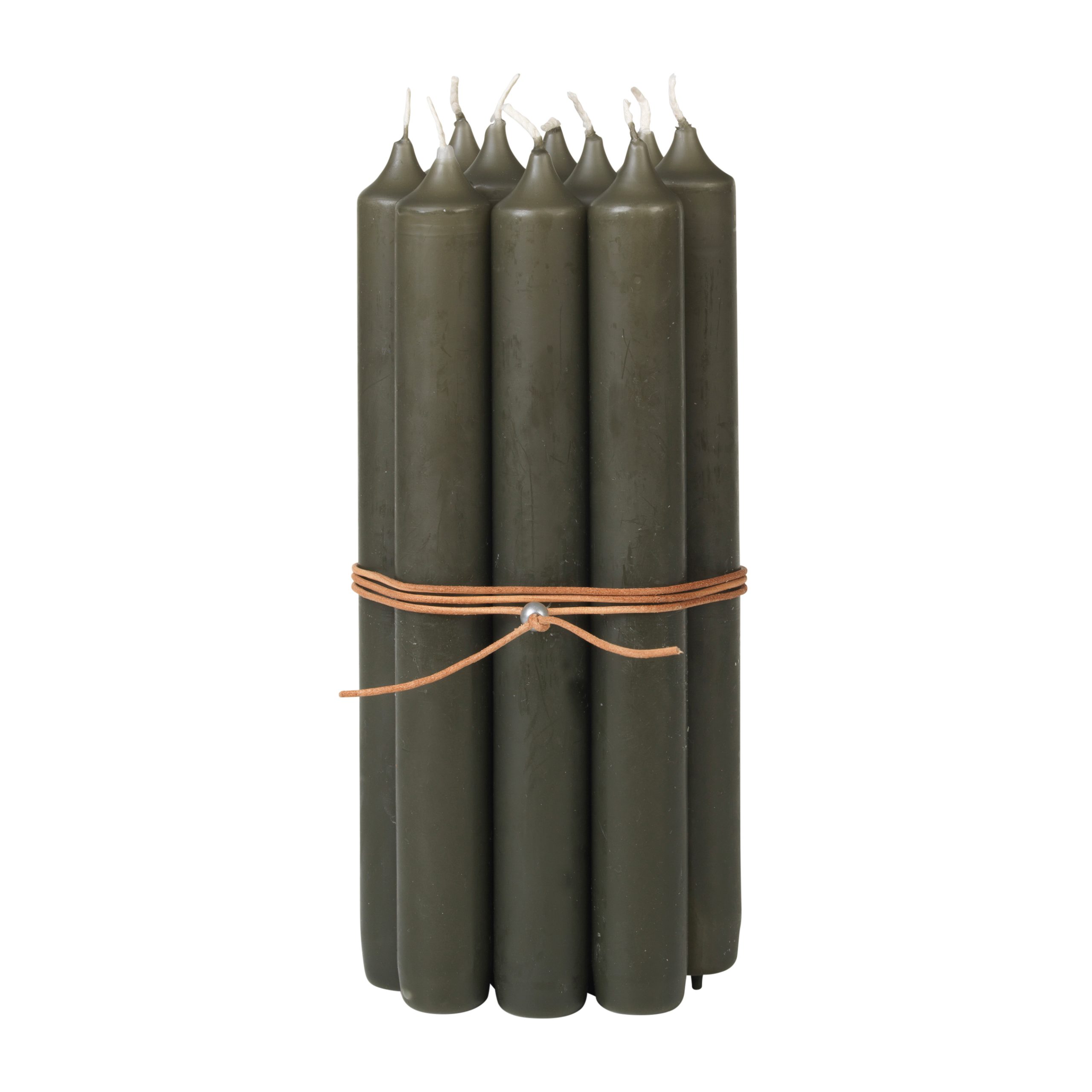 10 Velas gruesa con banda de cuero Classic Grape leaf