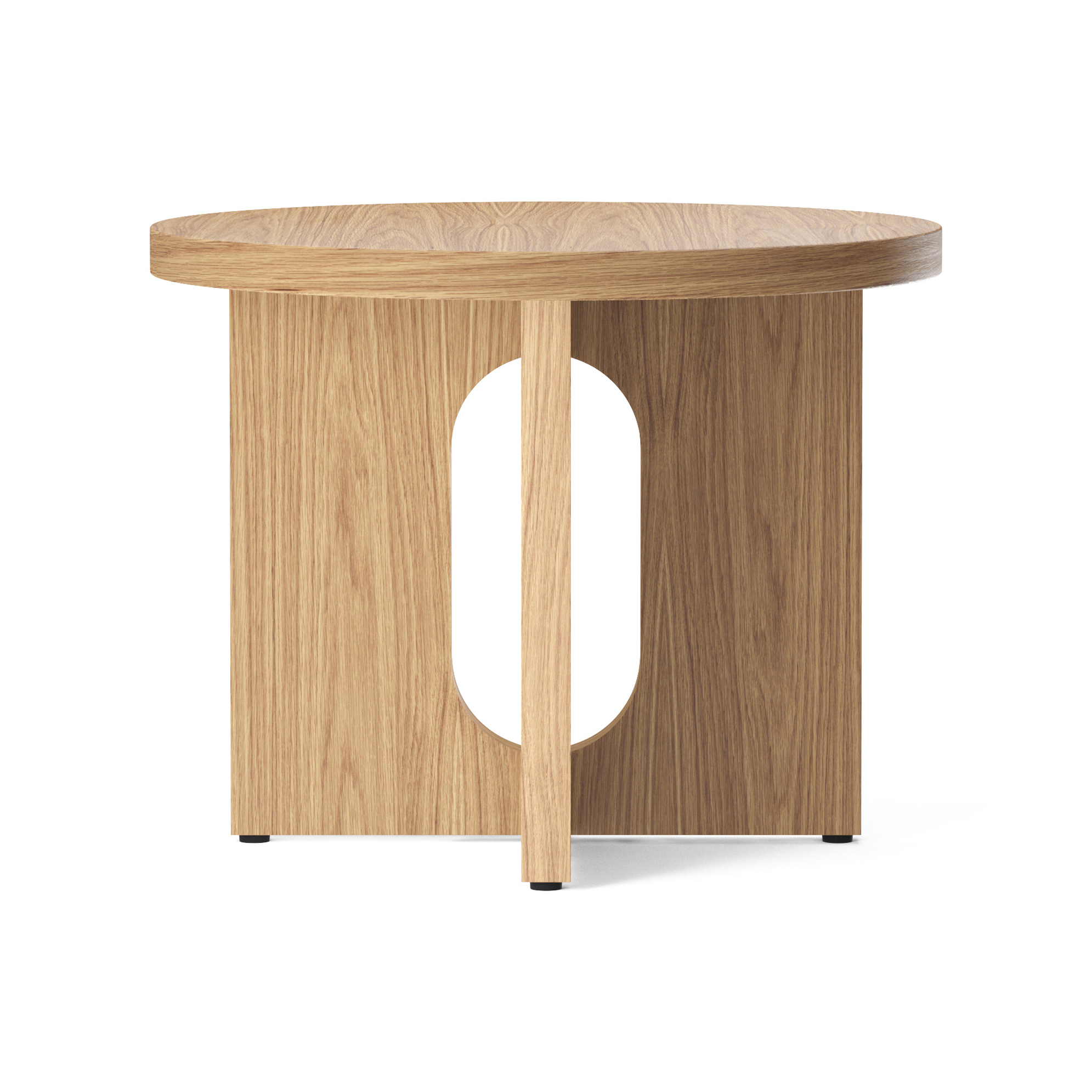 Mesa Auxiliar Androgyne de roble Ø50 cm Roble-Tablero de mesa