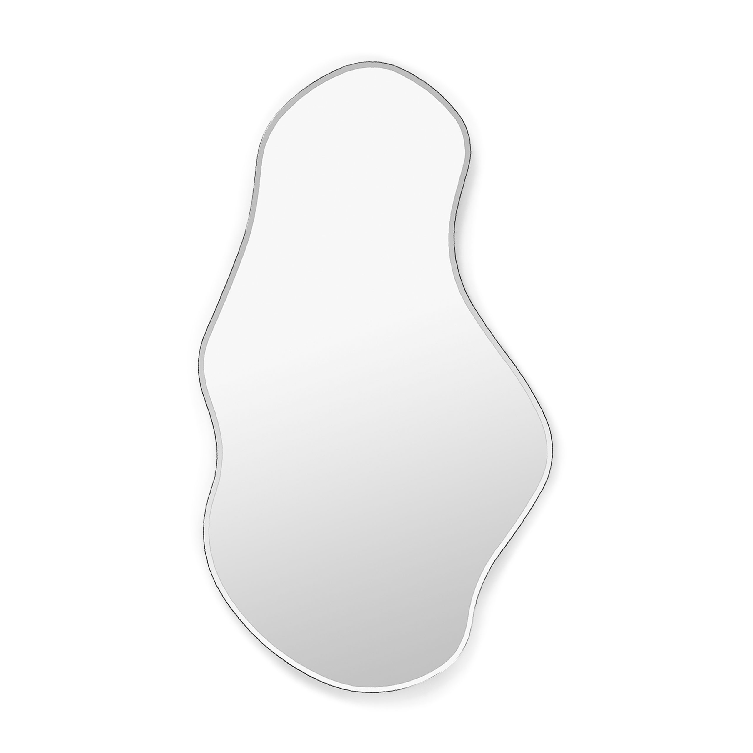 Espejo Pond large Dark chrome