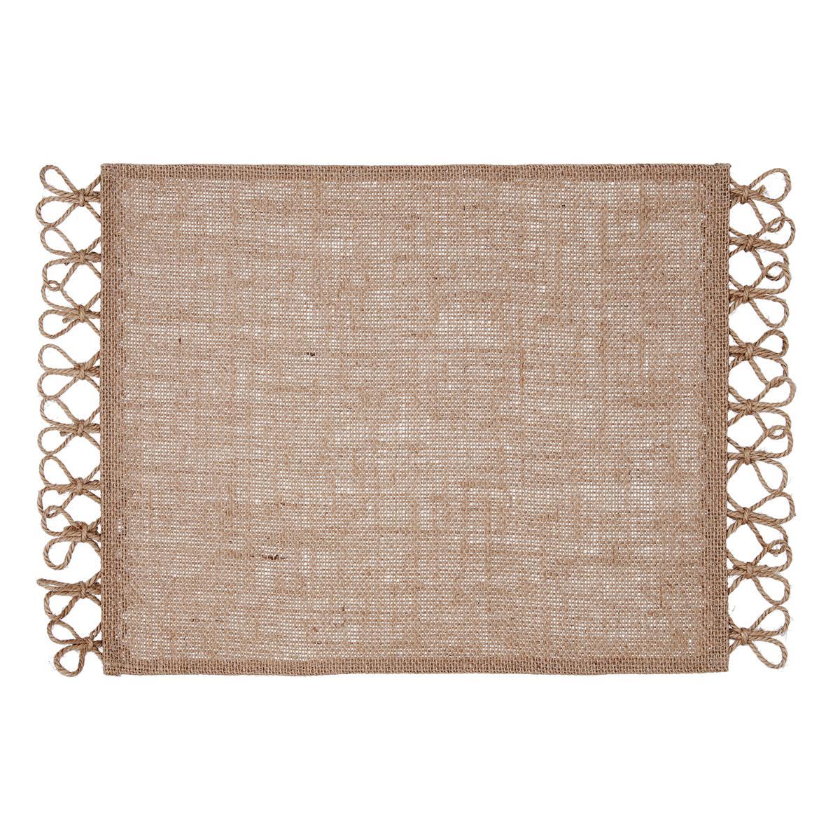 Vinthera Mantel Individual Yute Okapi 30x45 cm - 12 Unidades Bicolor, Tacto Suave, Sello Oeko-Tex