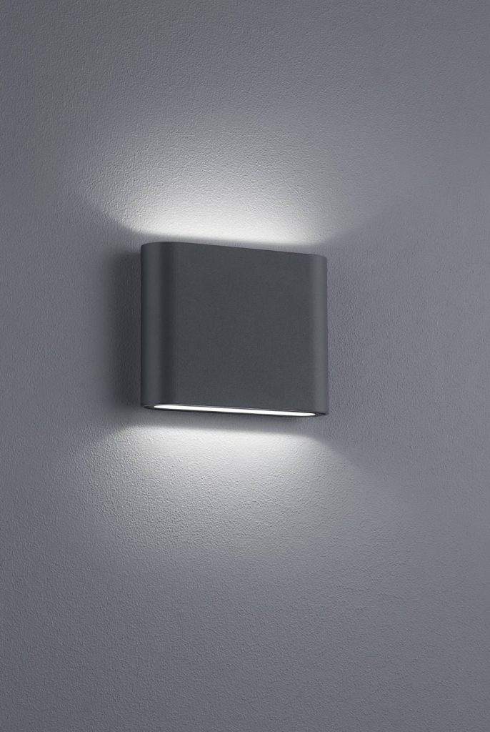 Trio Thames II Aplique de pared exterior LED de aluminio antracita 227560242