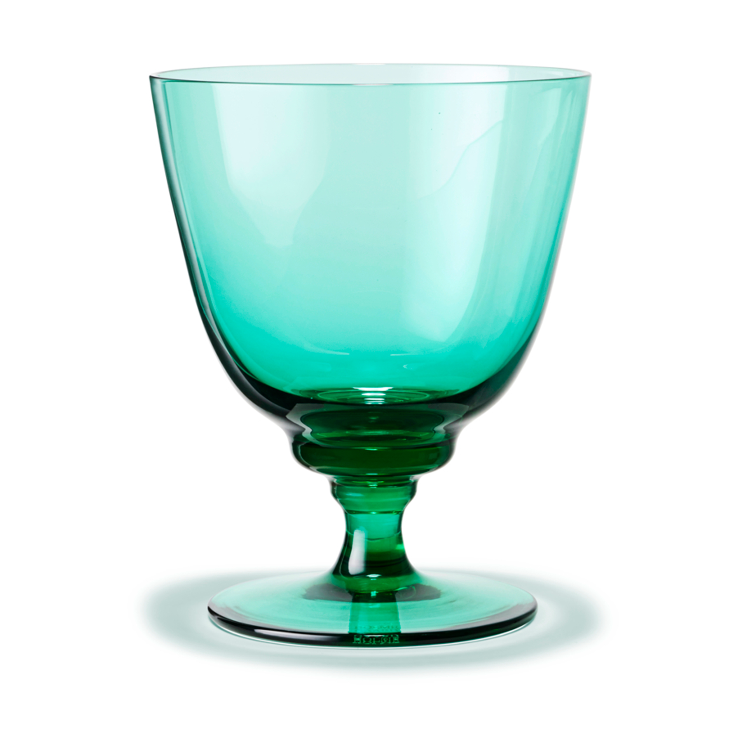 Vaso con pie Flow 35 cl Emerald green