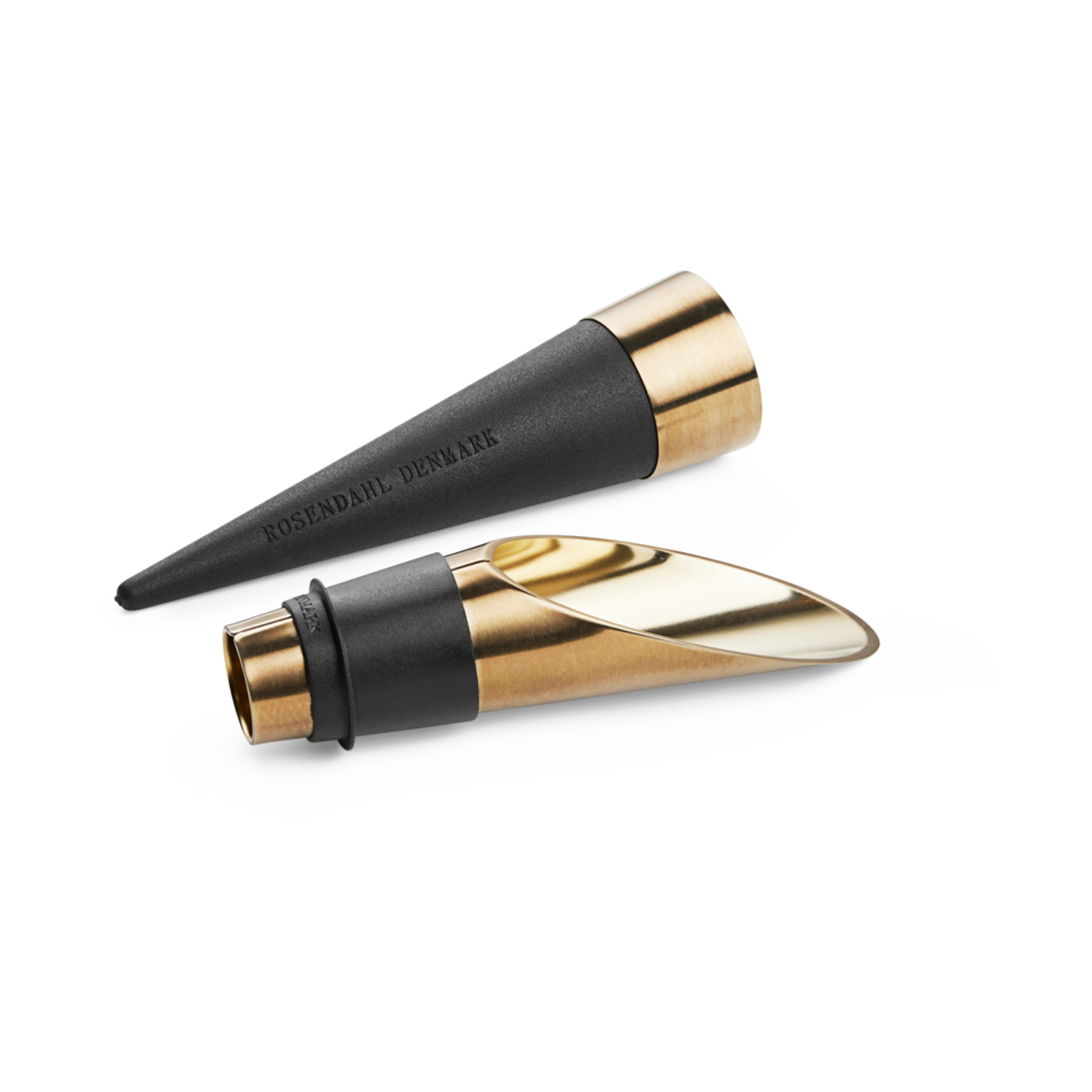 Corcho para vino y pico vertedor Grand Cru Bareware 2 piezas Negro-acero patinado