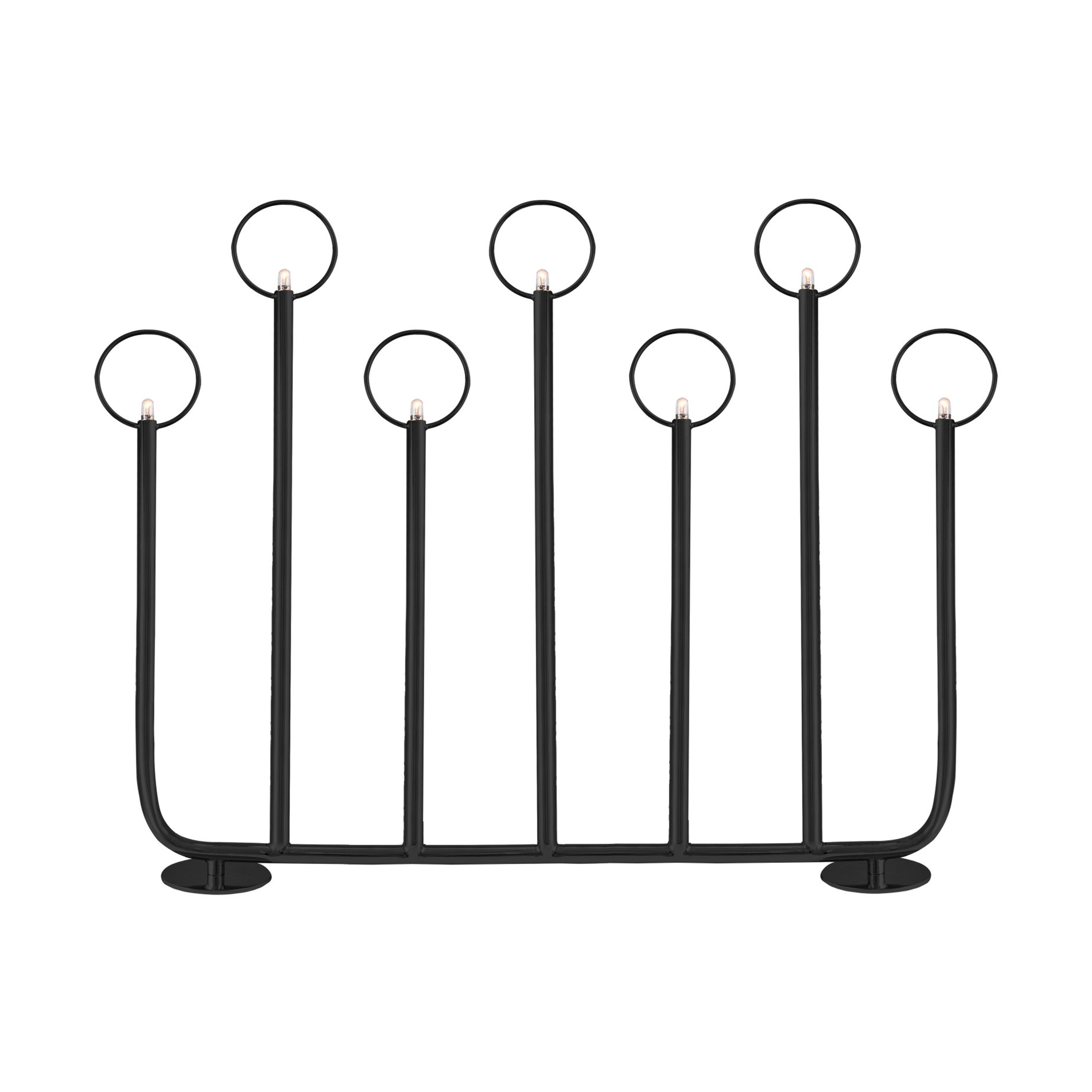 Candelabro de Adviento Natale 7 Negro