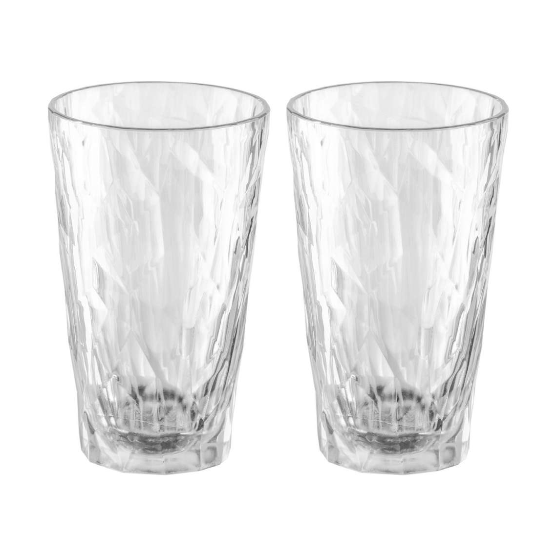 2 Vasos alargados Club No. 6 plástico 30 cl Cristal transparente