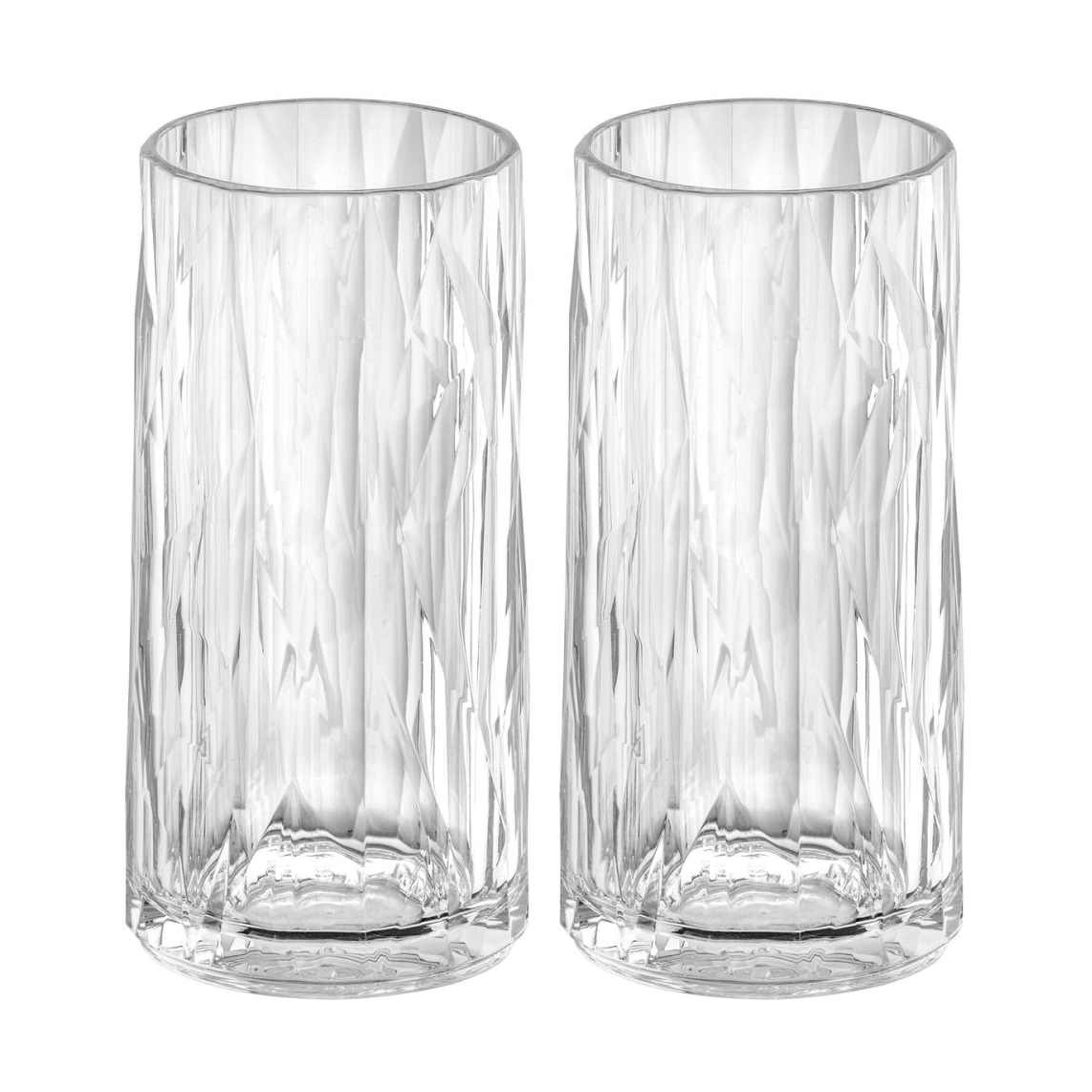 2 Vasos Club No. 8 plástico 30 cl Cristal transparente