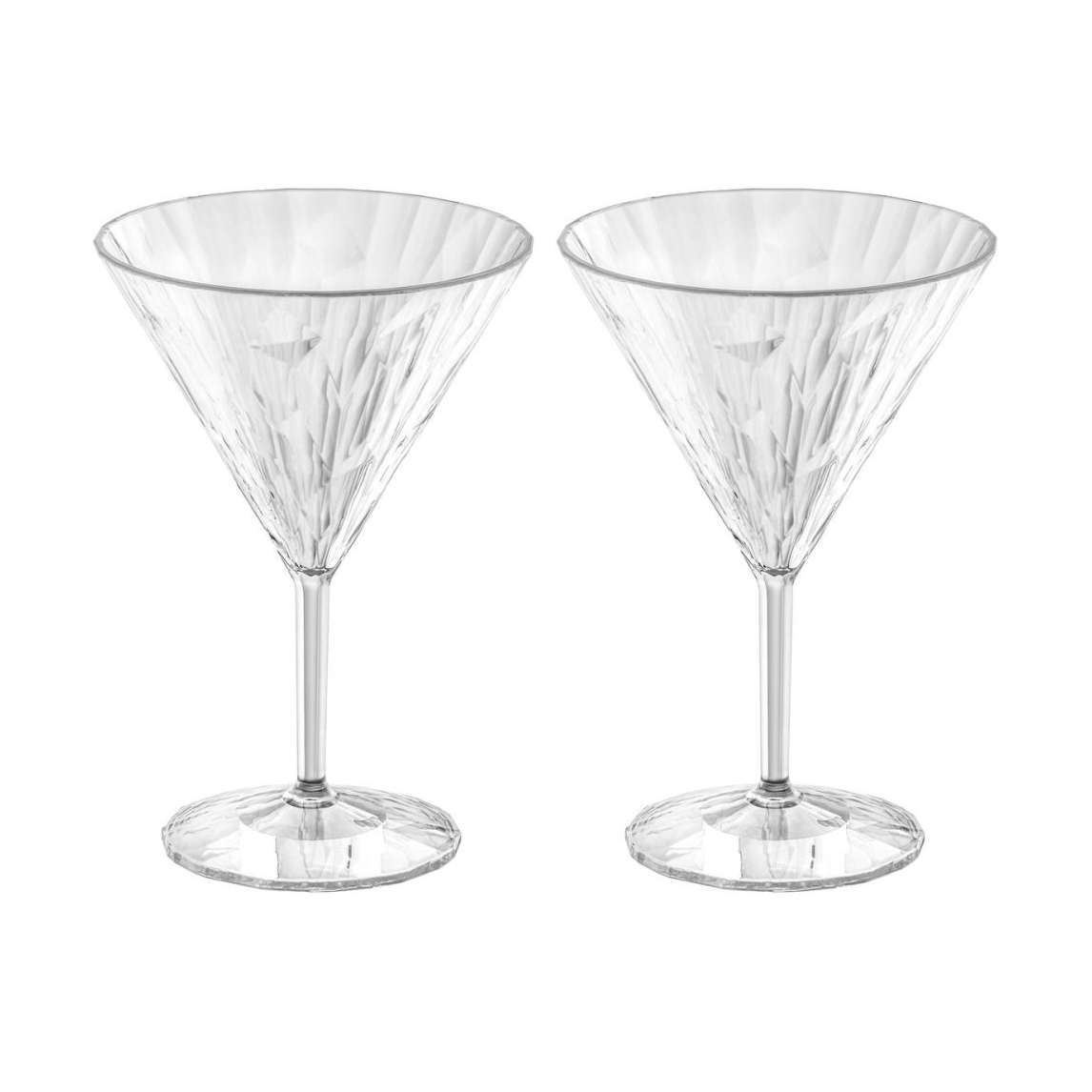2 Copas de martini Club No. 12 plástico 25 cl Cristal transparente