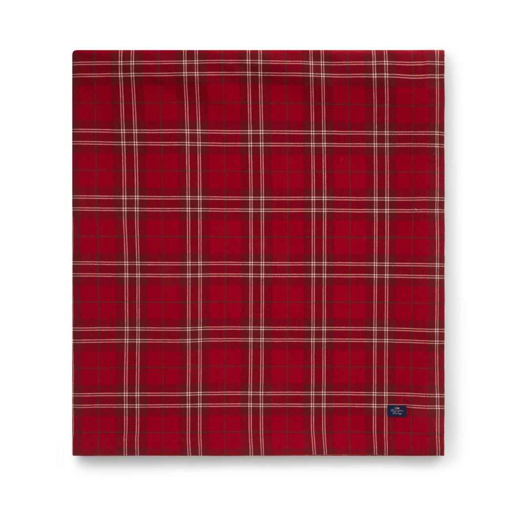 Mantel Checked Organic Cotton Oxford 150x250 cm Red-beige-green