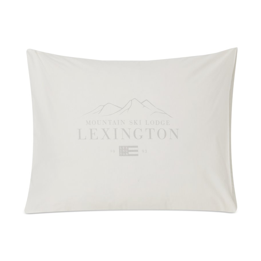 Funda de almohada Lexington Printed Cotton Poplin 50x60 cm White-light gray