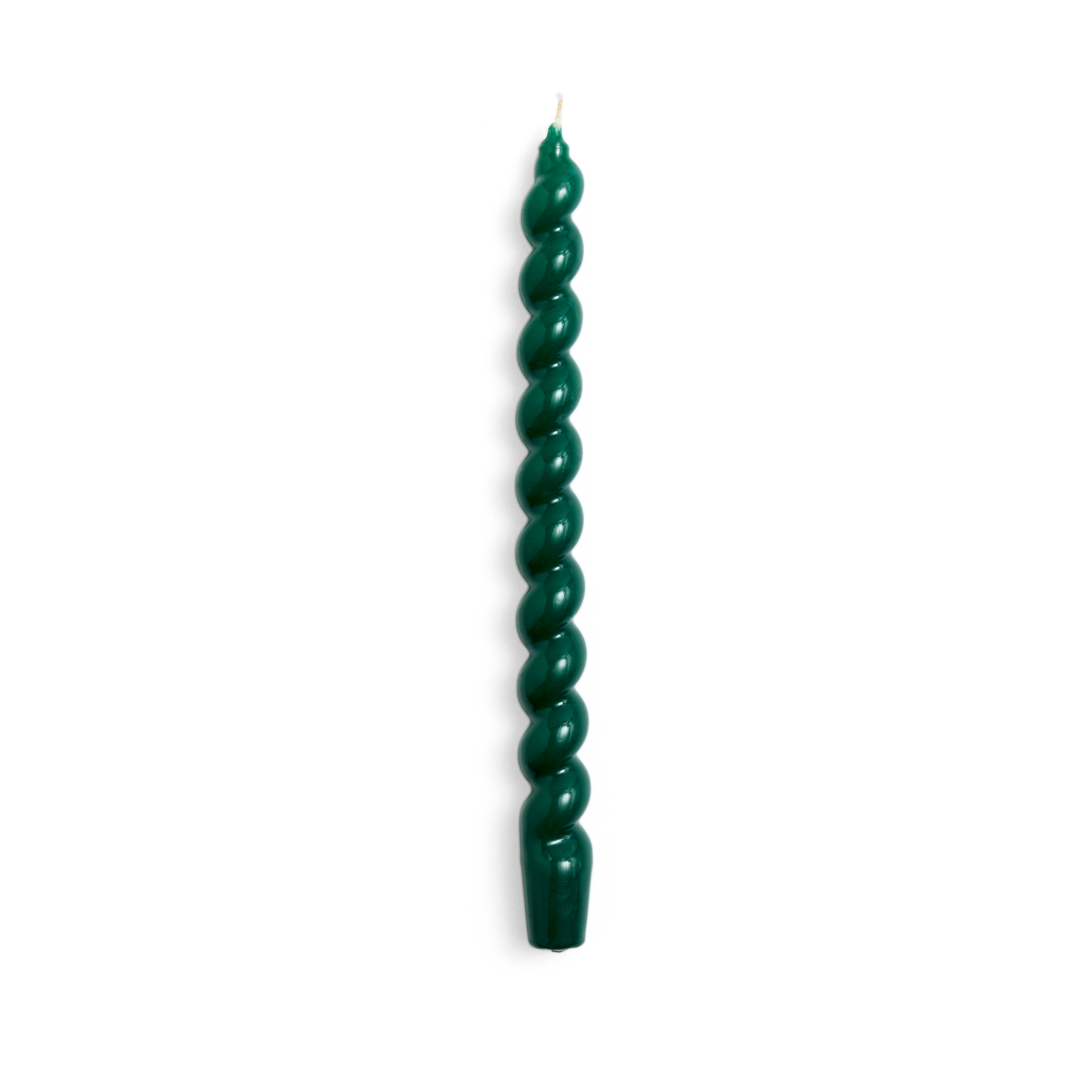 Vela Candle Long Spiral Green