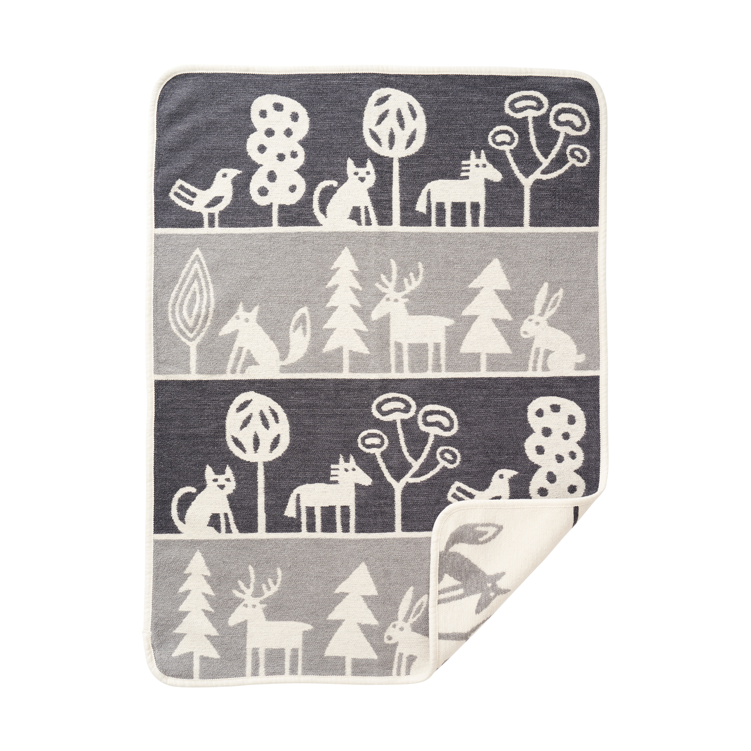 Manta infantil Wildlife 70x90 cm Gris