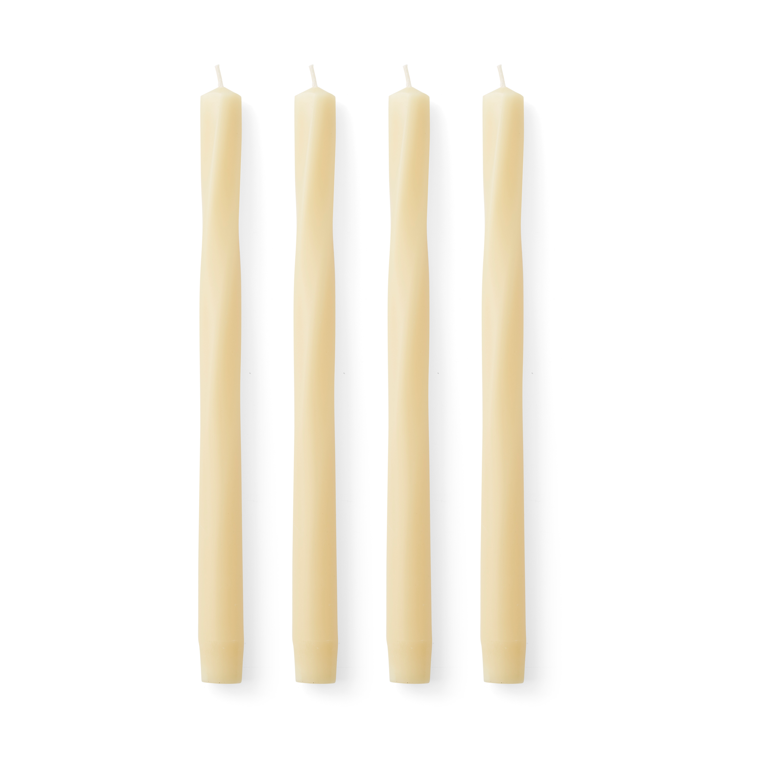 4 Velas Twist 30 cm Ivory