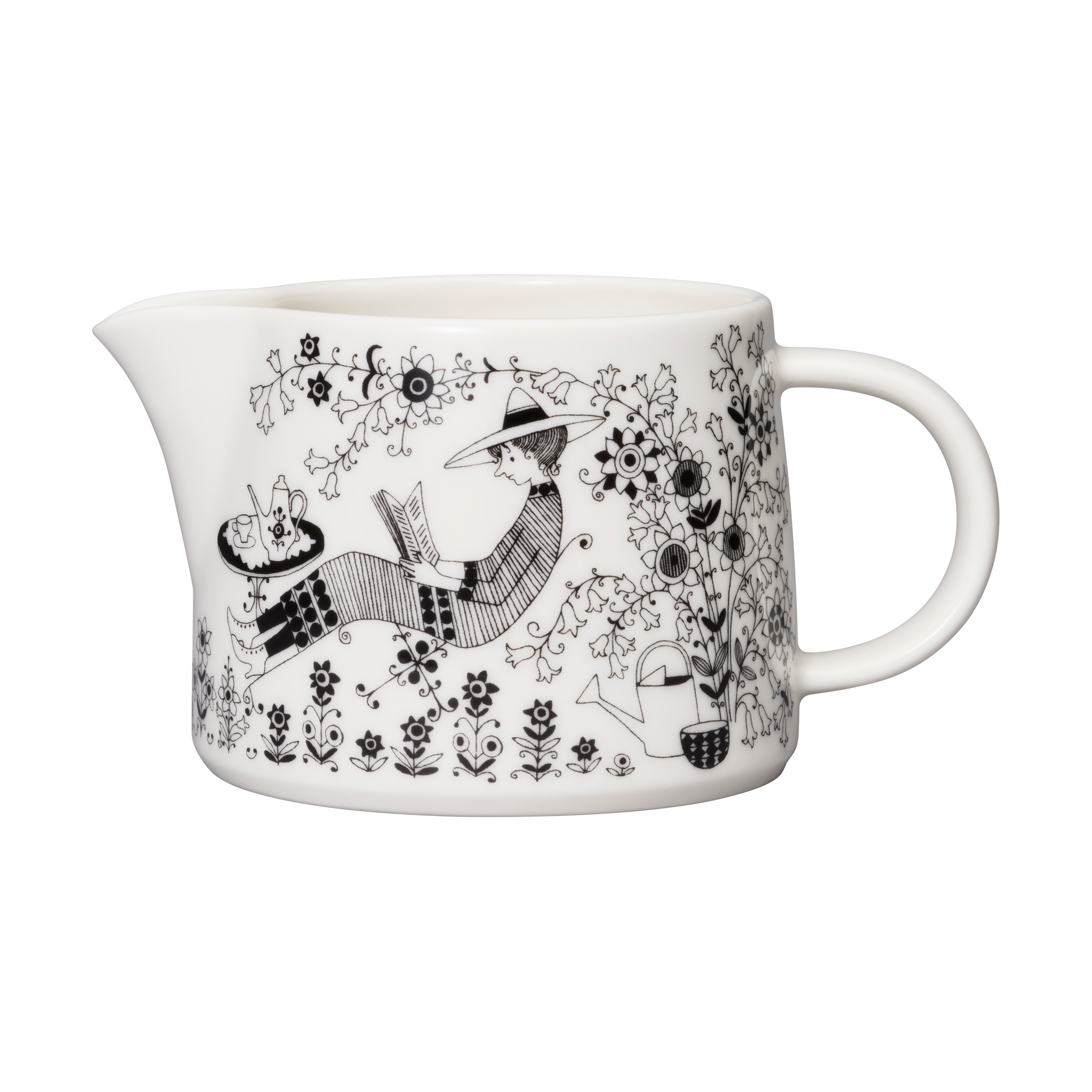 Jarra Emilia 35 cl Negro-blanco