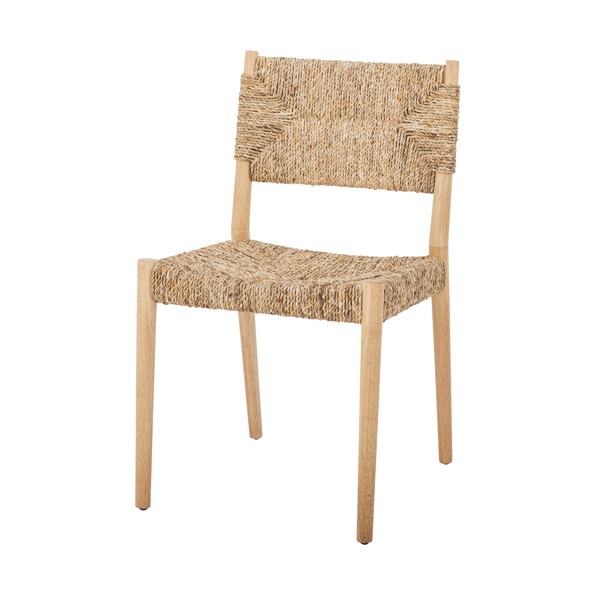 Silla Saran con respaldo y asiento tejidos Natural
